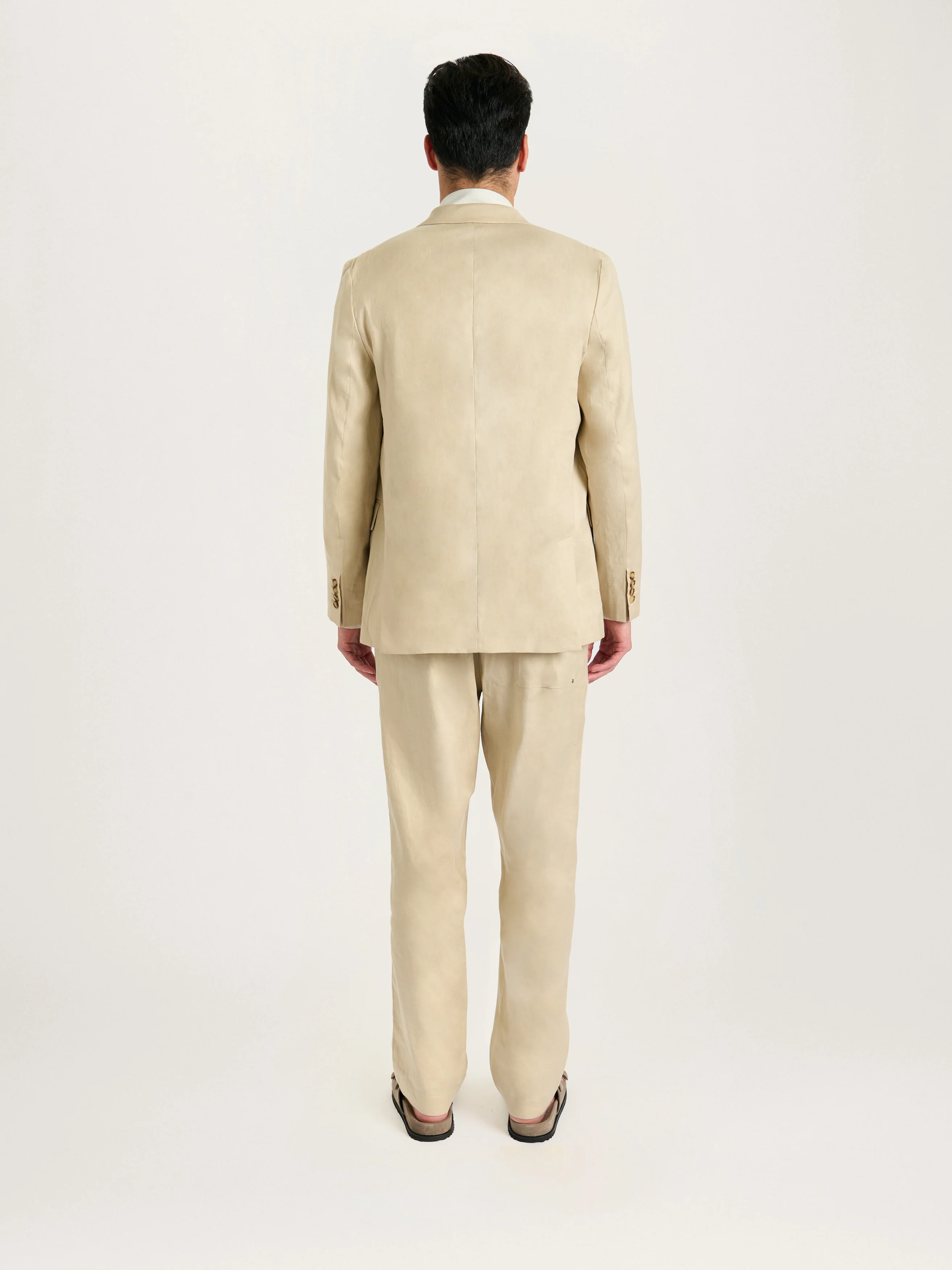 The Double Breasted Blazer || Sand | Linen - Image 4