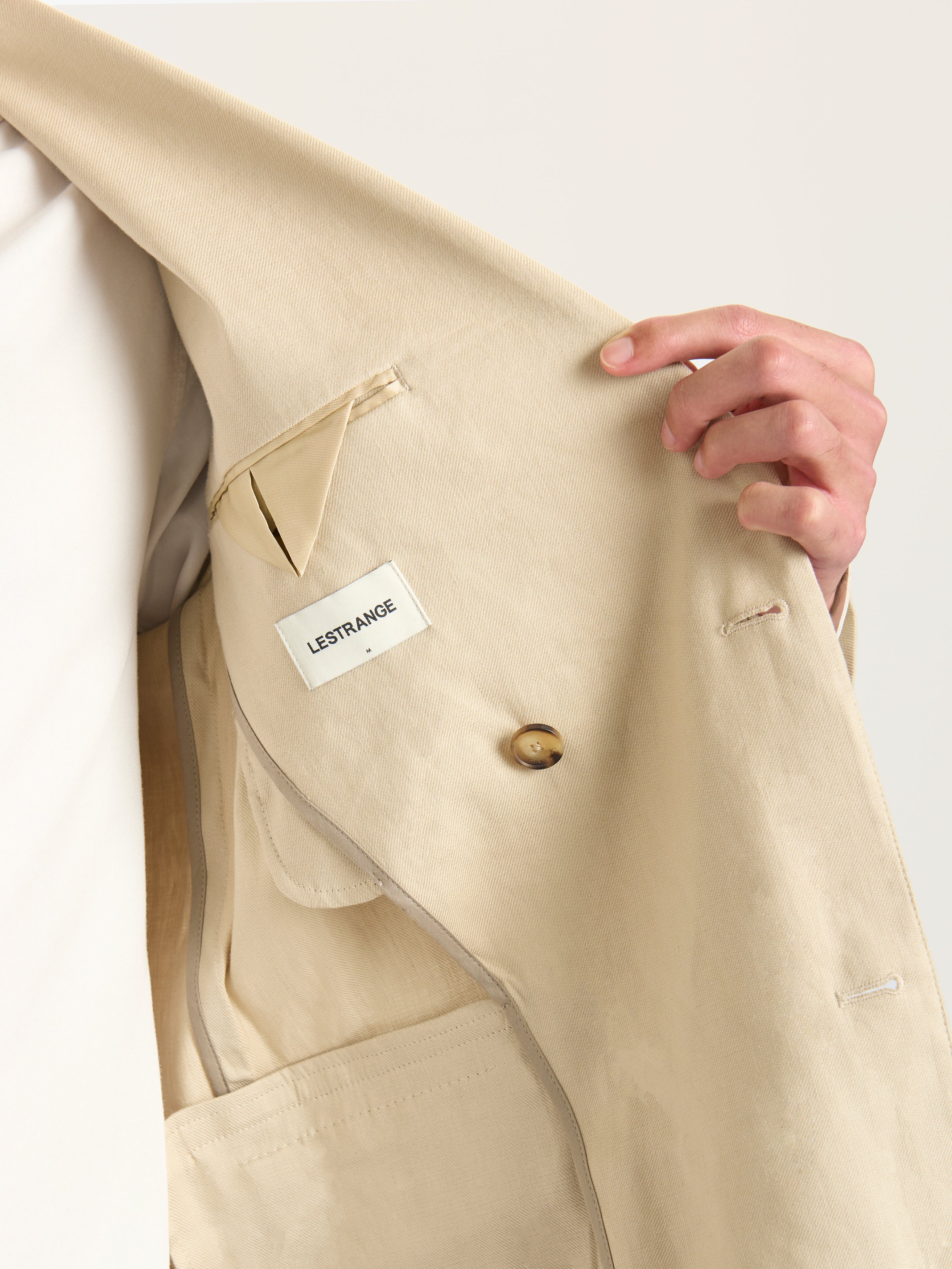 The Double Breasted Blazer || Sand | Linen - Image 5