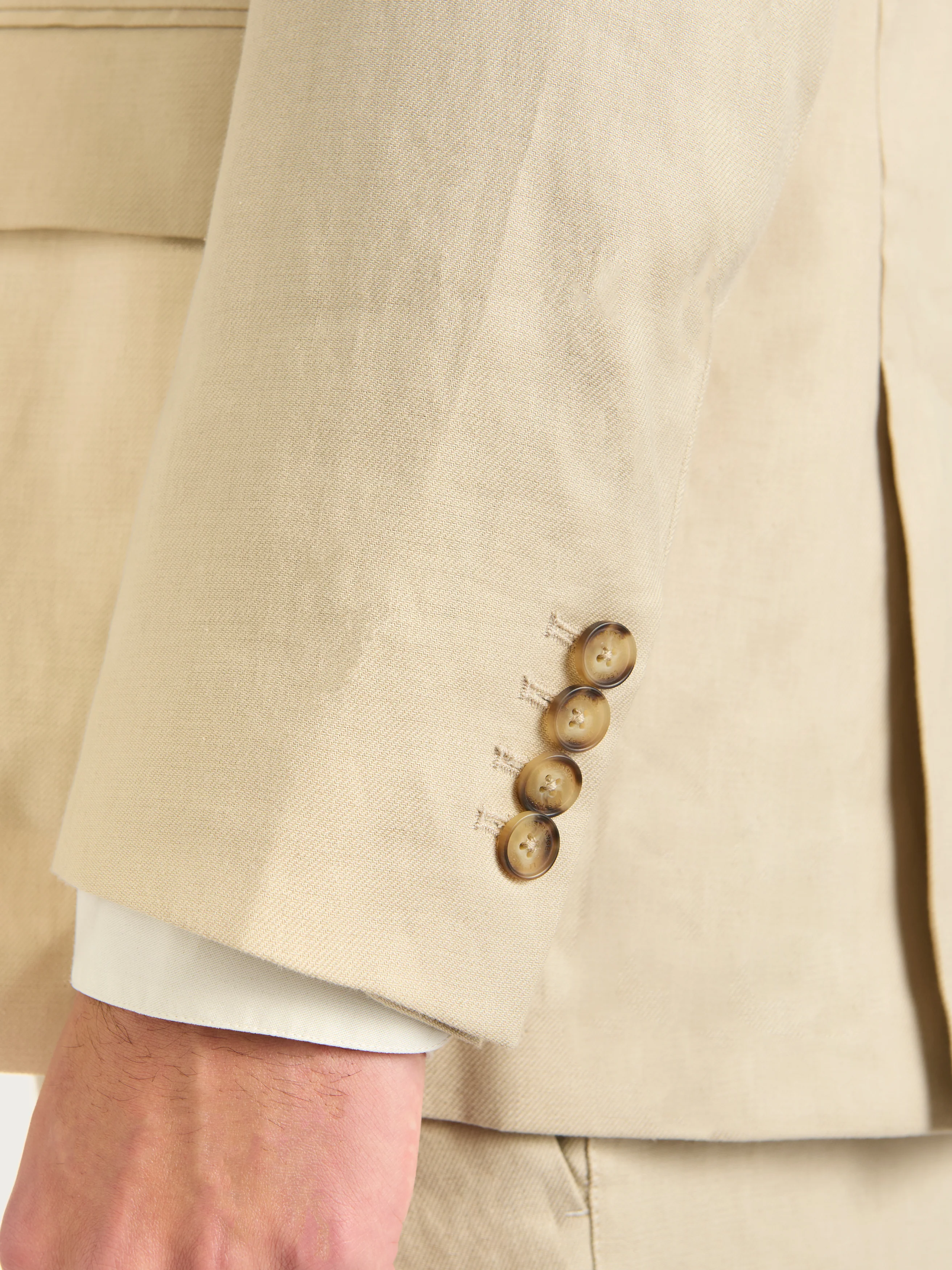 The Double Breasted Blazer || Sand | Linen - Image 6