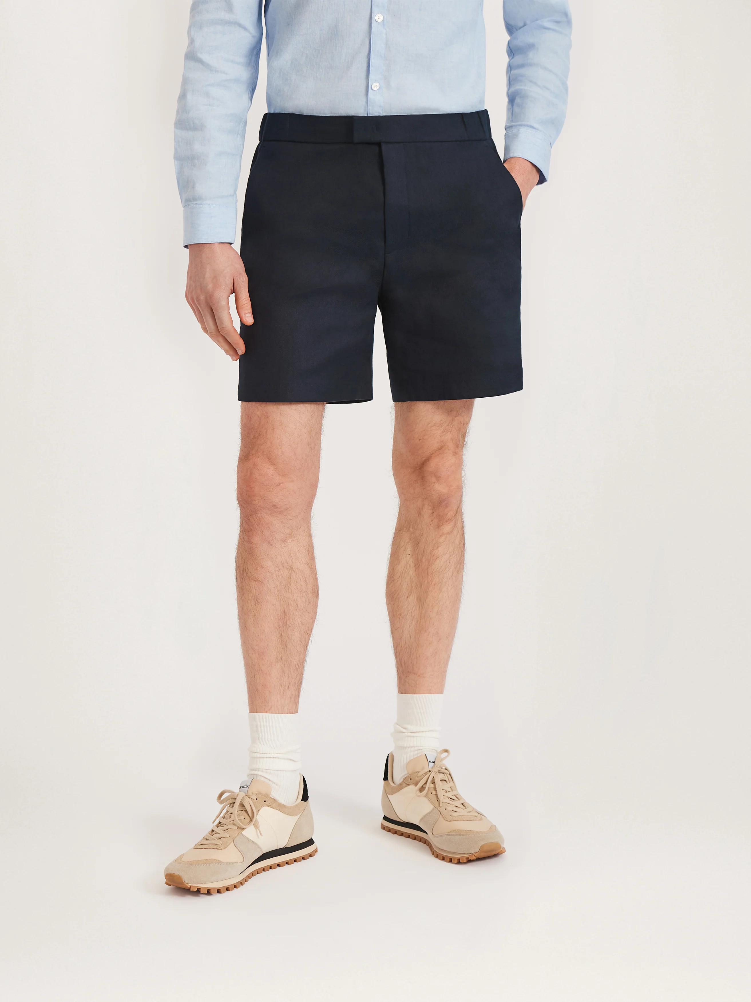 The 12 Shorts Linen 8" || Navy | Linen