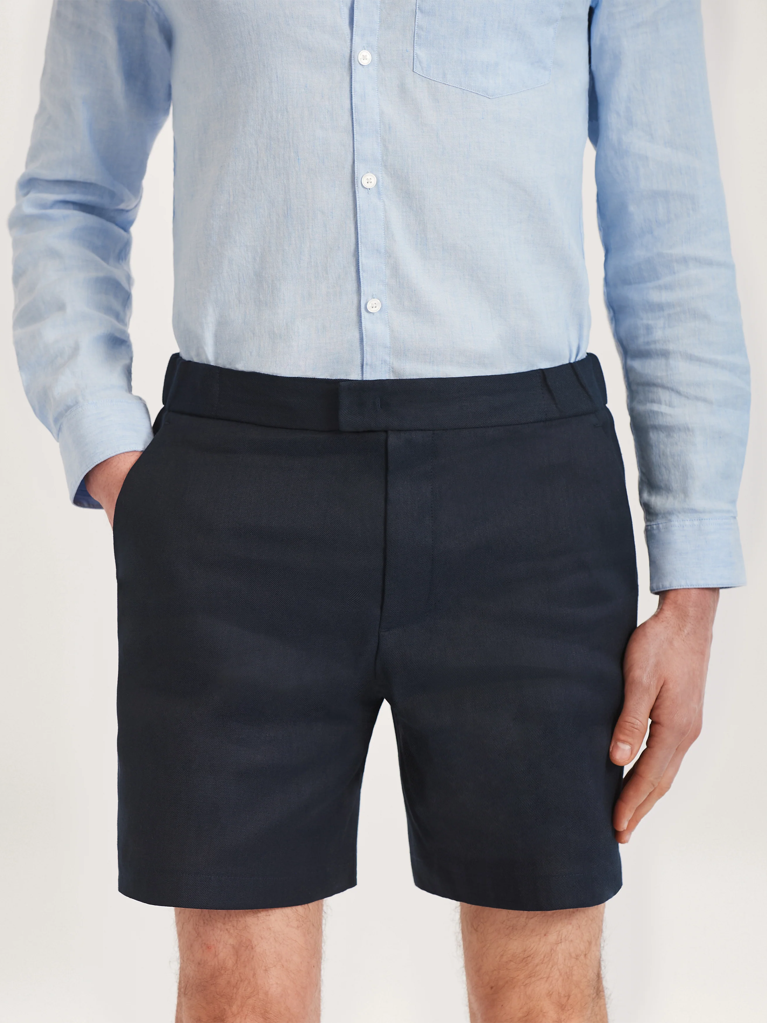 The 12 Shorts Linen 8" || Navy | Linen - Image 3