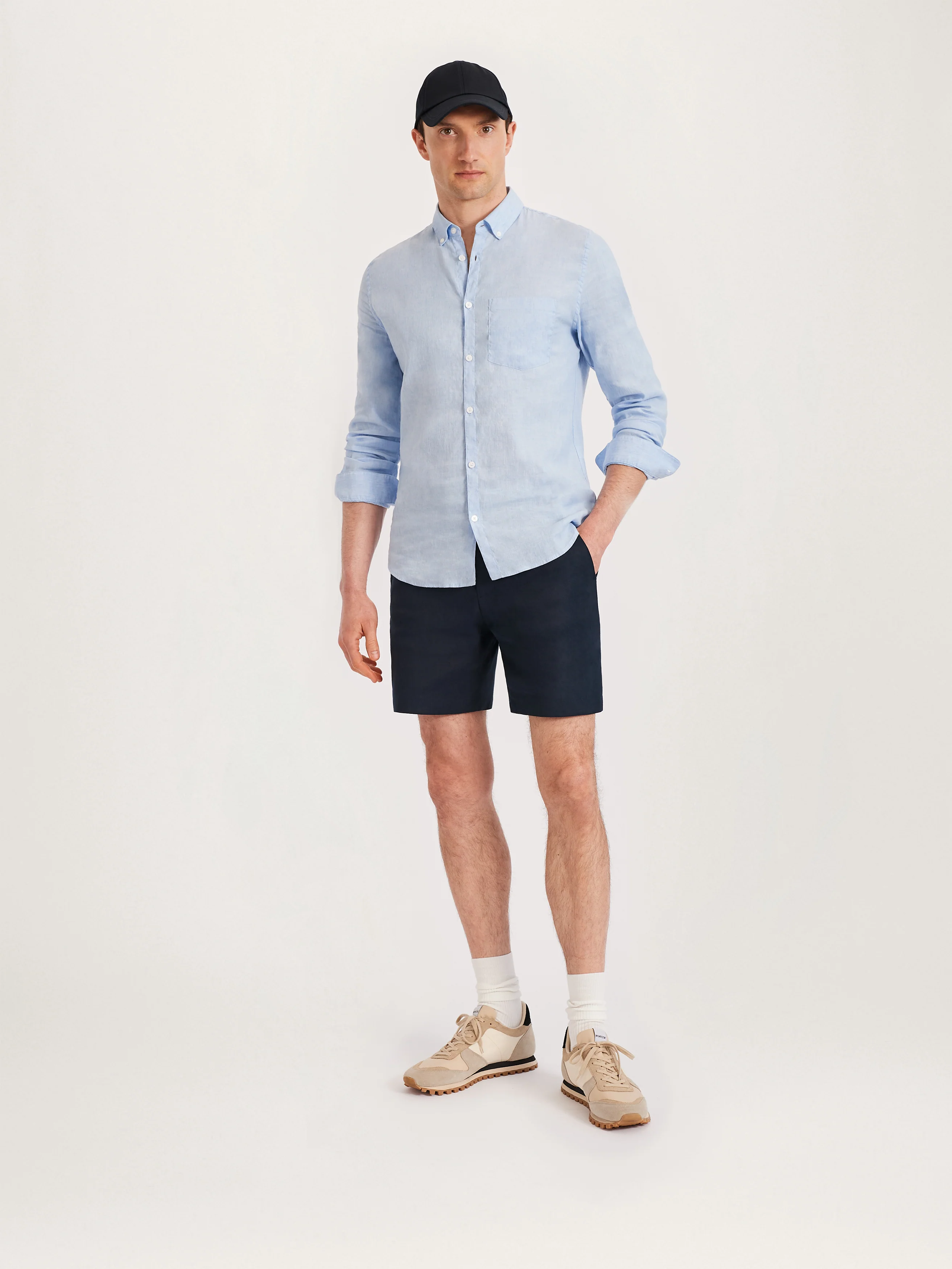 The 12 Shorts Linen 8" || Navy | Linen - Image 5