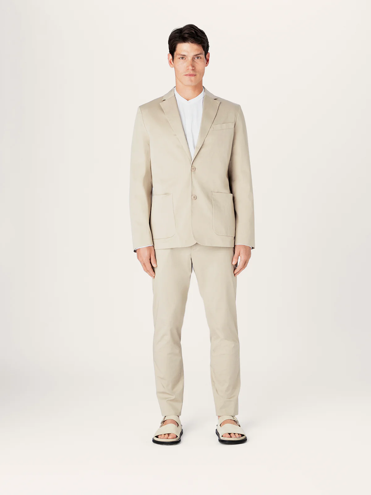 The 24 Blazer || Beige | Stretch Cotton - Image 3