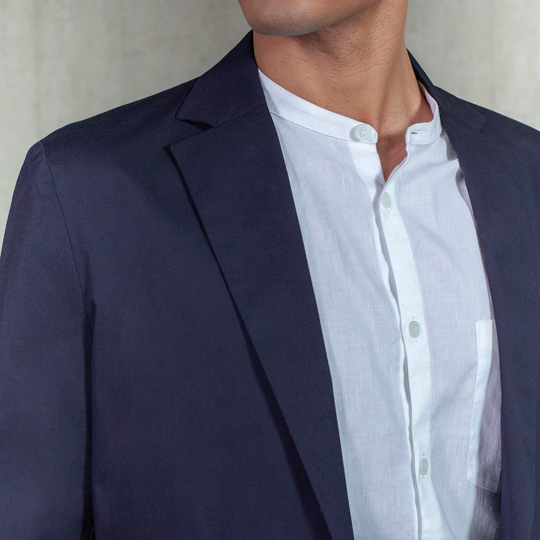 The 24 Blazer || Navy | Stretch Cotton - Image 5