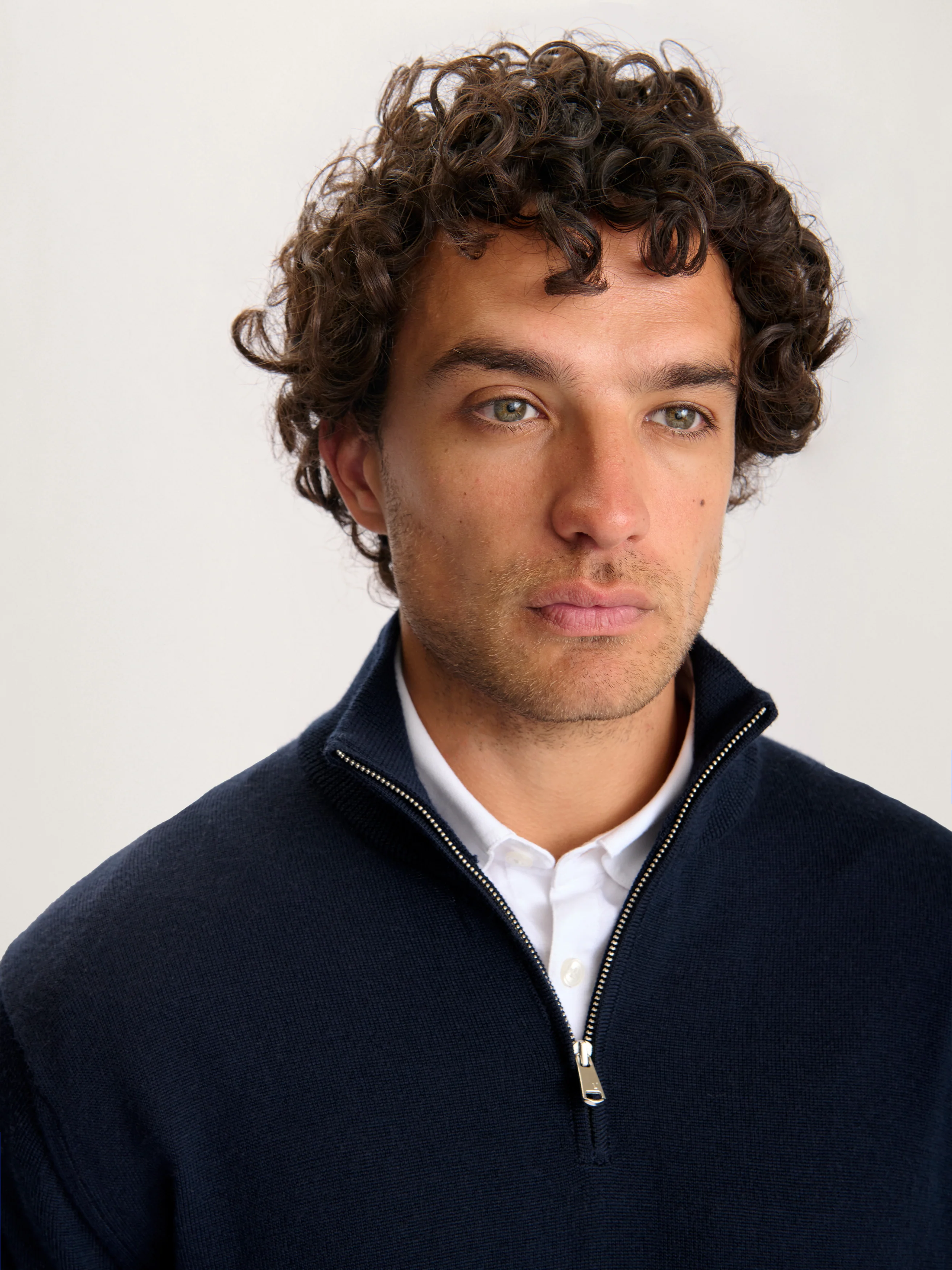The 24 Merino Half Zip || Navy | Merino Wool - Image 4