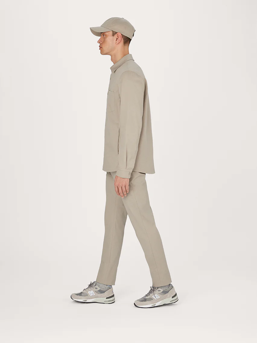 The 24 Overshirt || Dark Beige | Stretch Cotton - Image 4