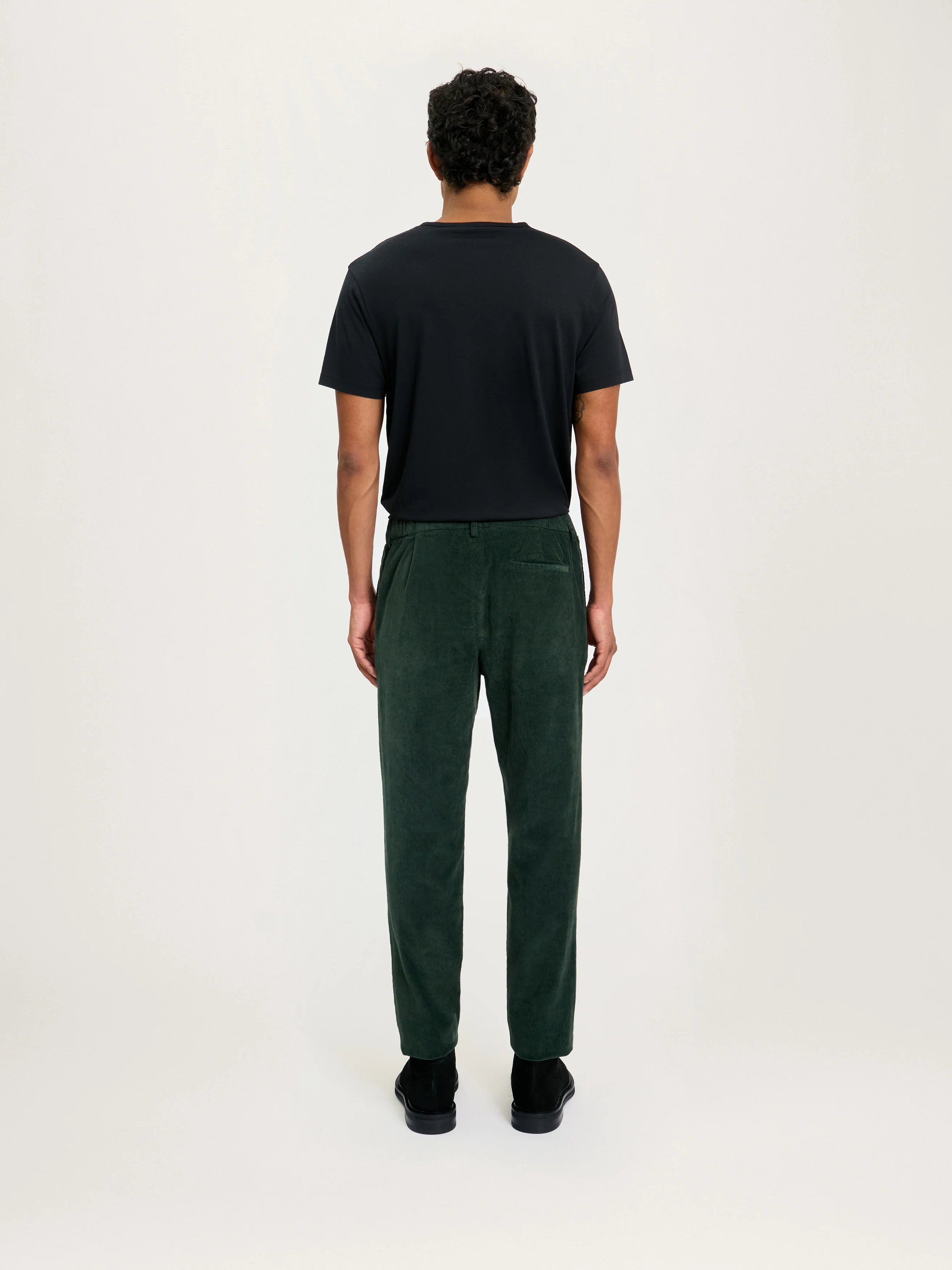 The Cord Trouser || Dark Olive | Stretch Cotton - Image 3