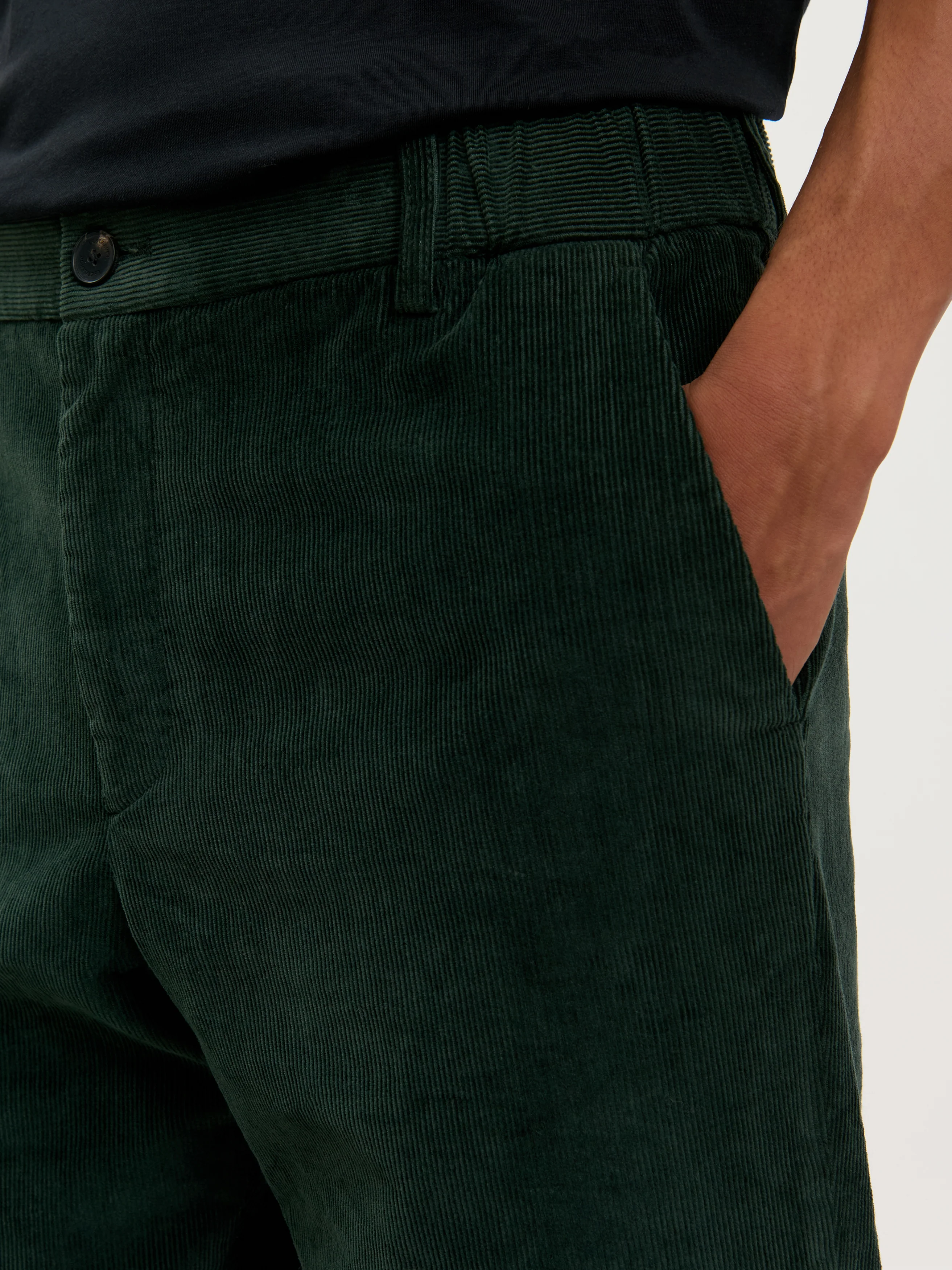 The Cord Trouser || Dark Olive | Stretch Cotton - Image 4