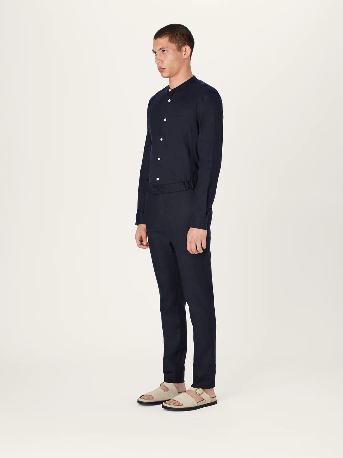 The 24 Trouser Linen || Navy | Linen - Image 3