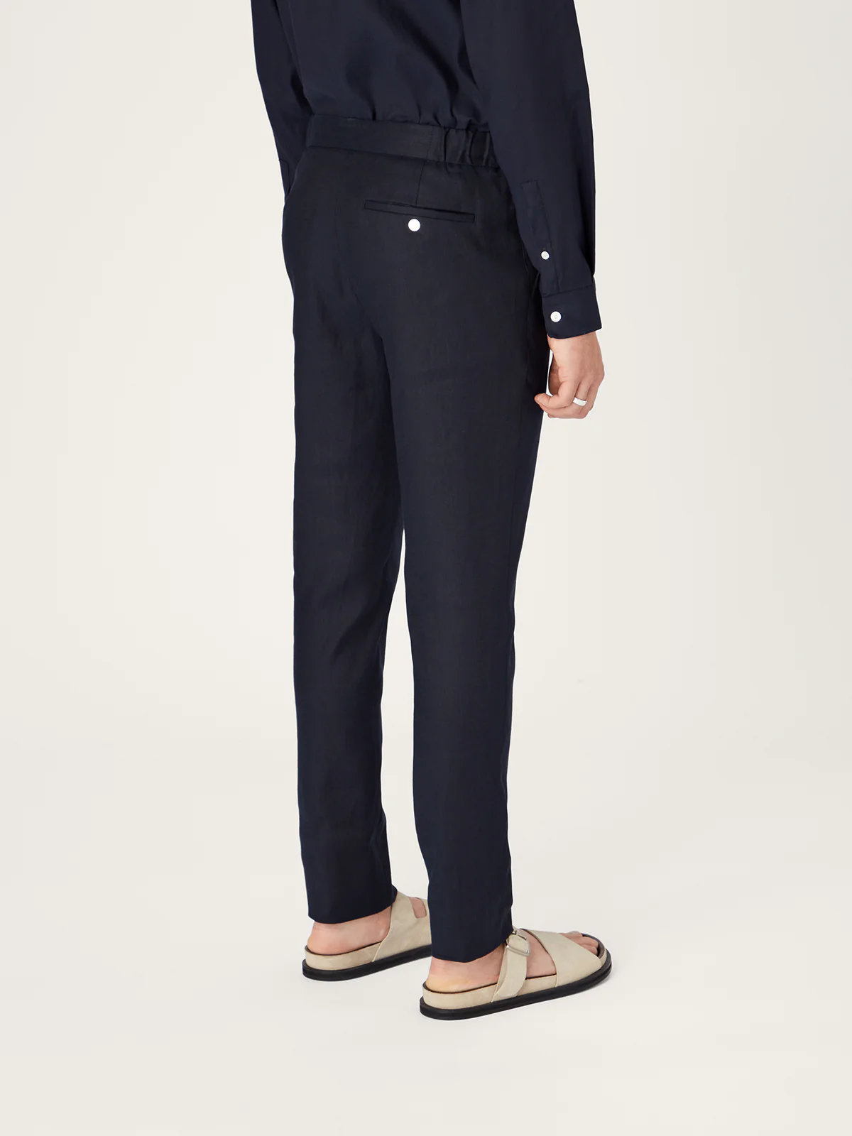 The 24 Trouser Linen || Navy | Linen - Image 4