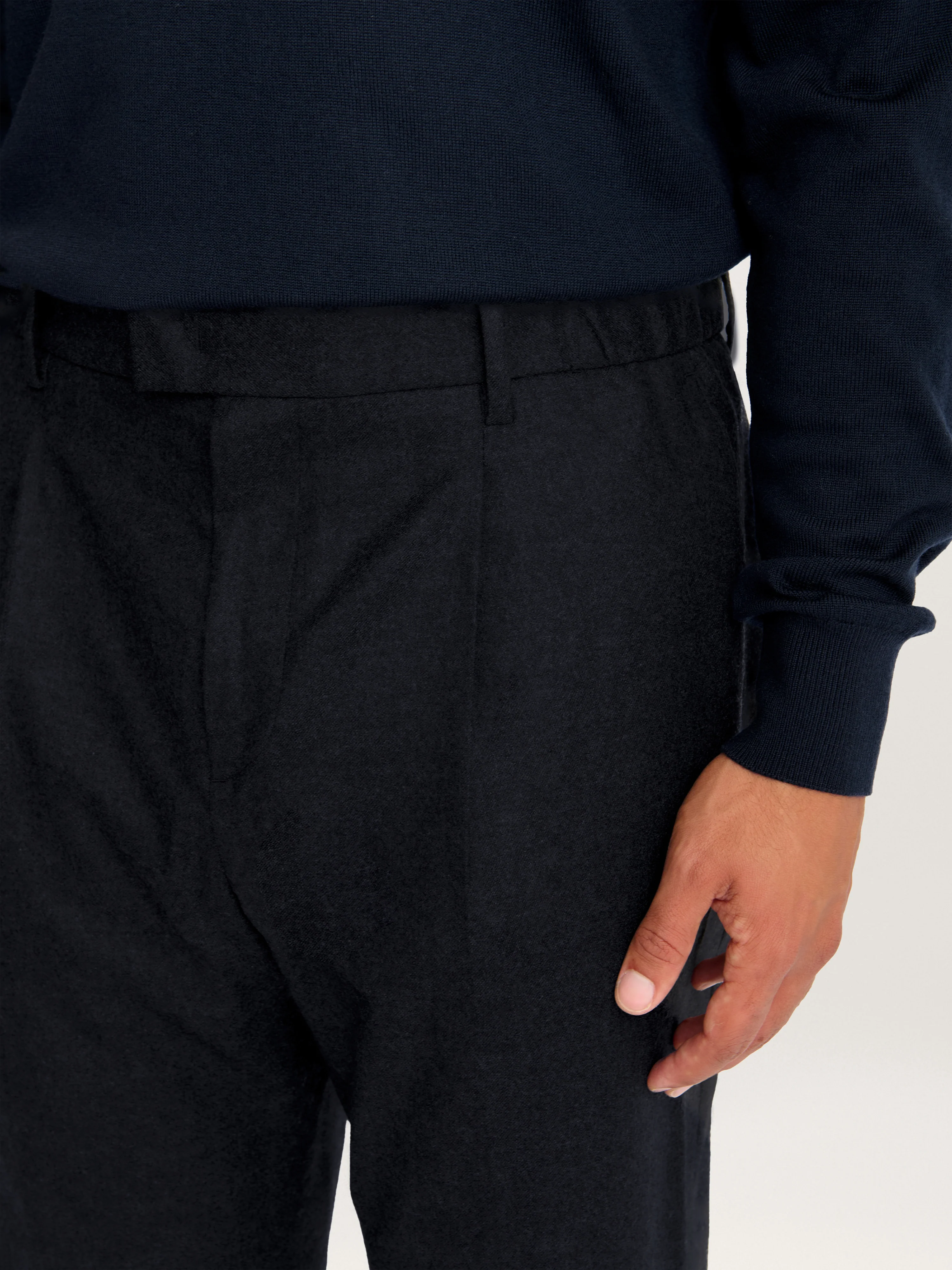 The 24 Trouser Pleated || Navy | Traceable Wool - Image 4