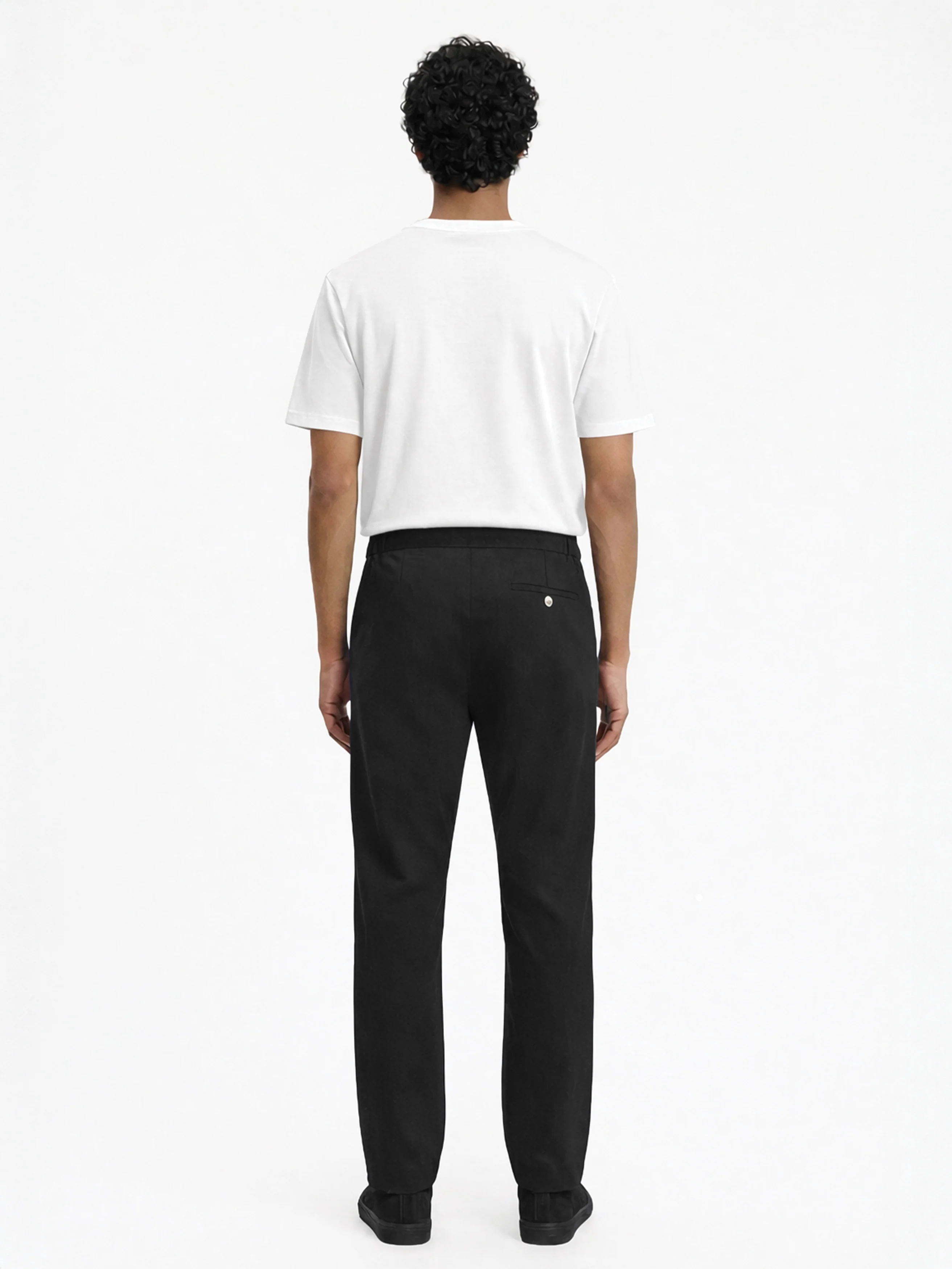 The 24 Trouser Regular || Black | Stretch Cotton - Image 3