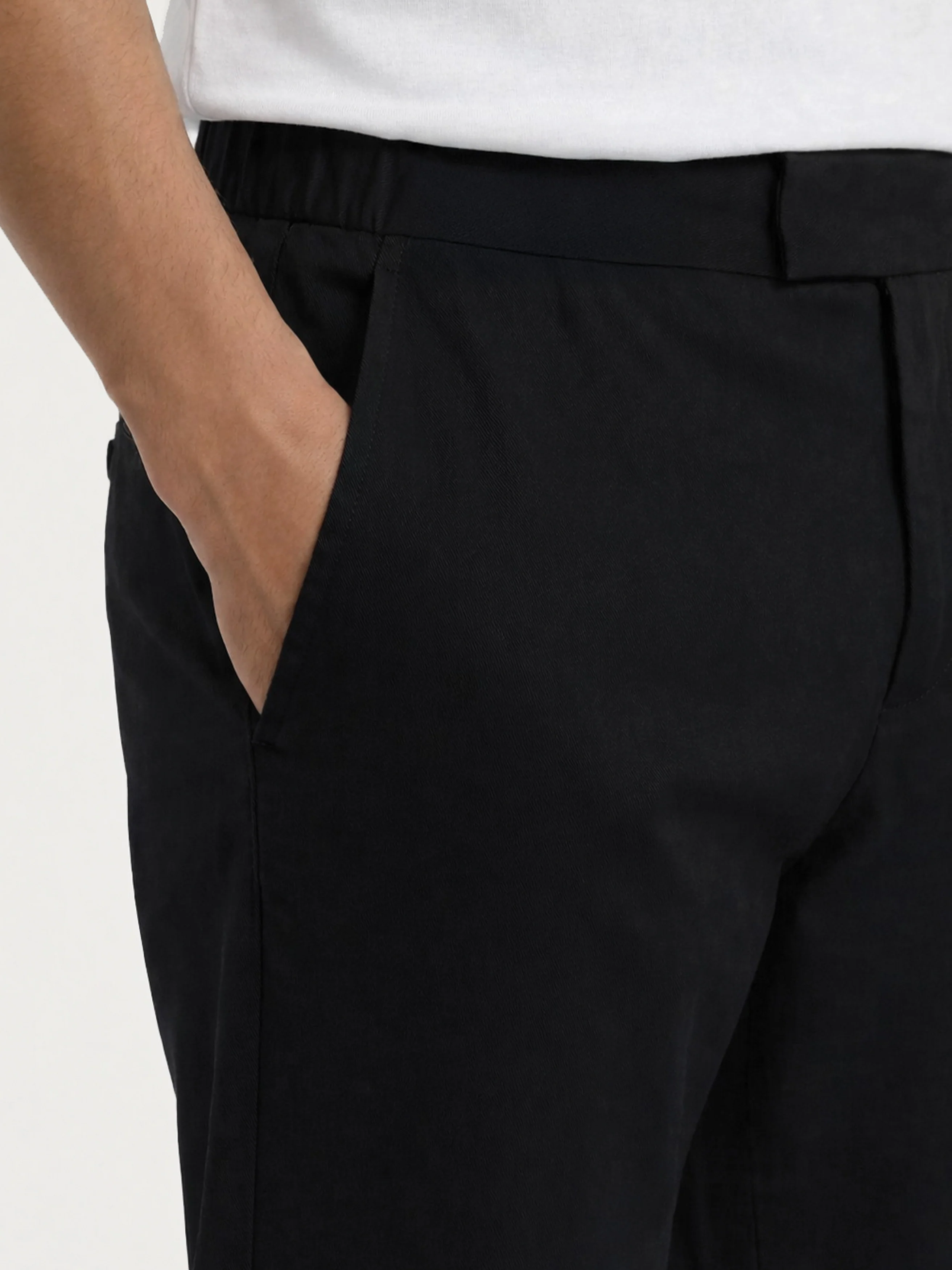 The 24 Trouser Regular || Black | Stretch Cotton - Image 4