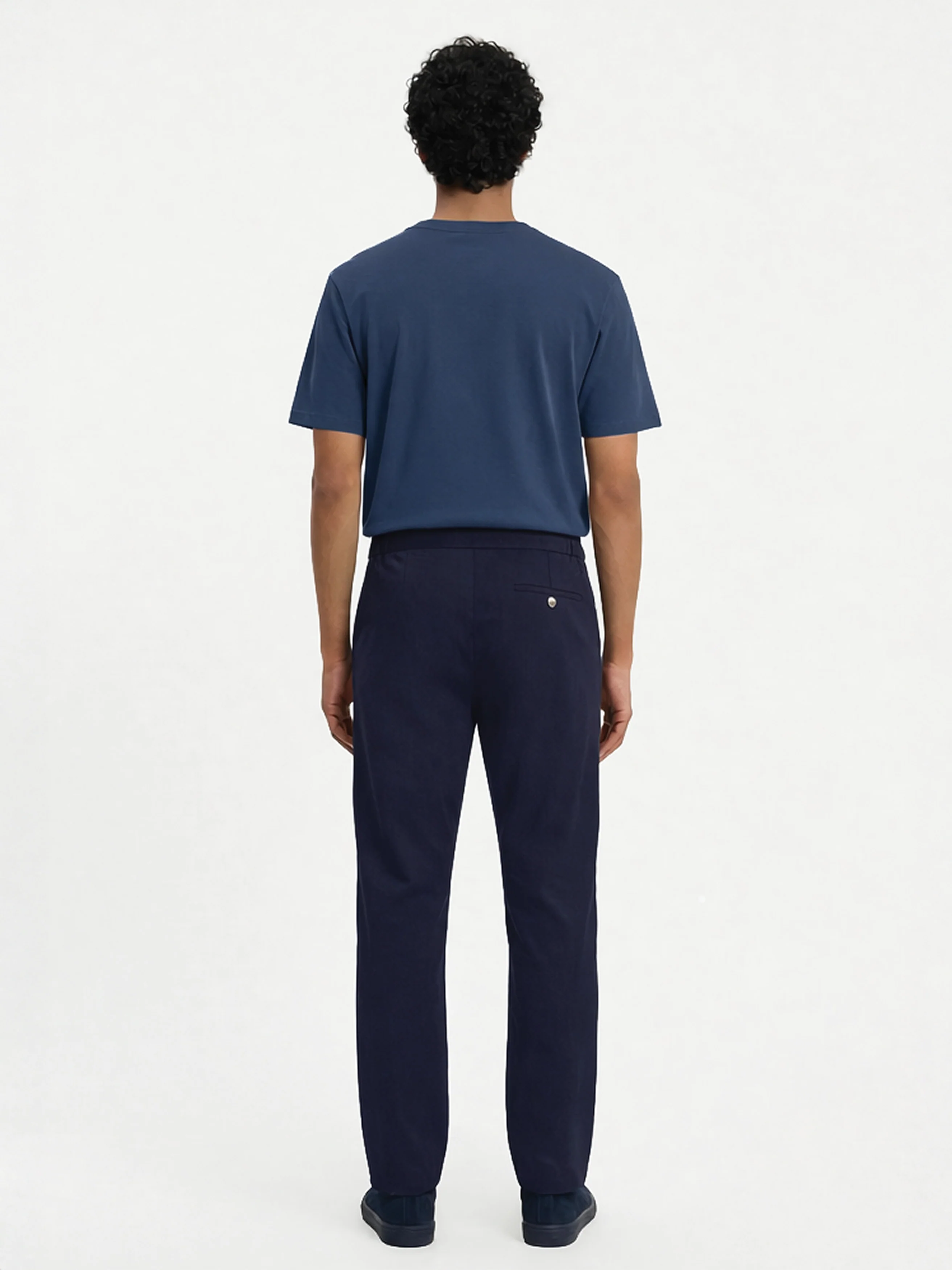 The 24 Trouser Regular || Navy | Stretch Cotton - Image 3