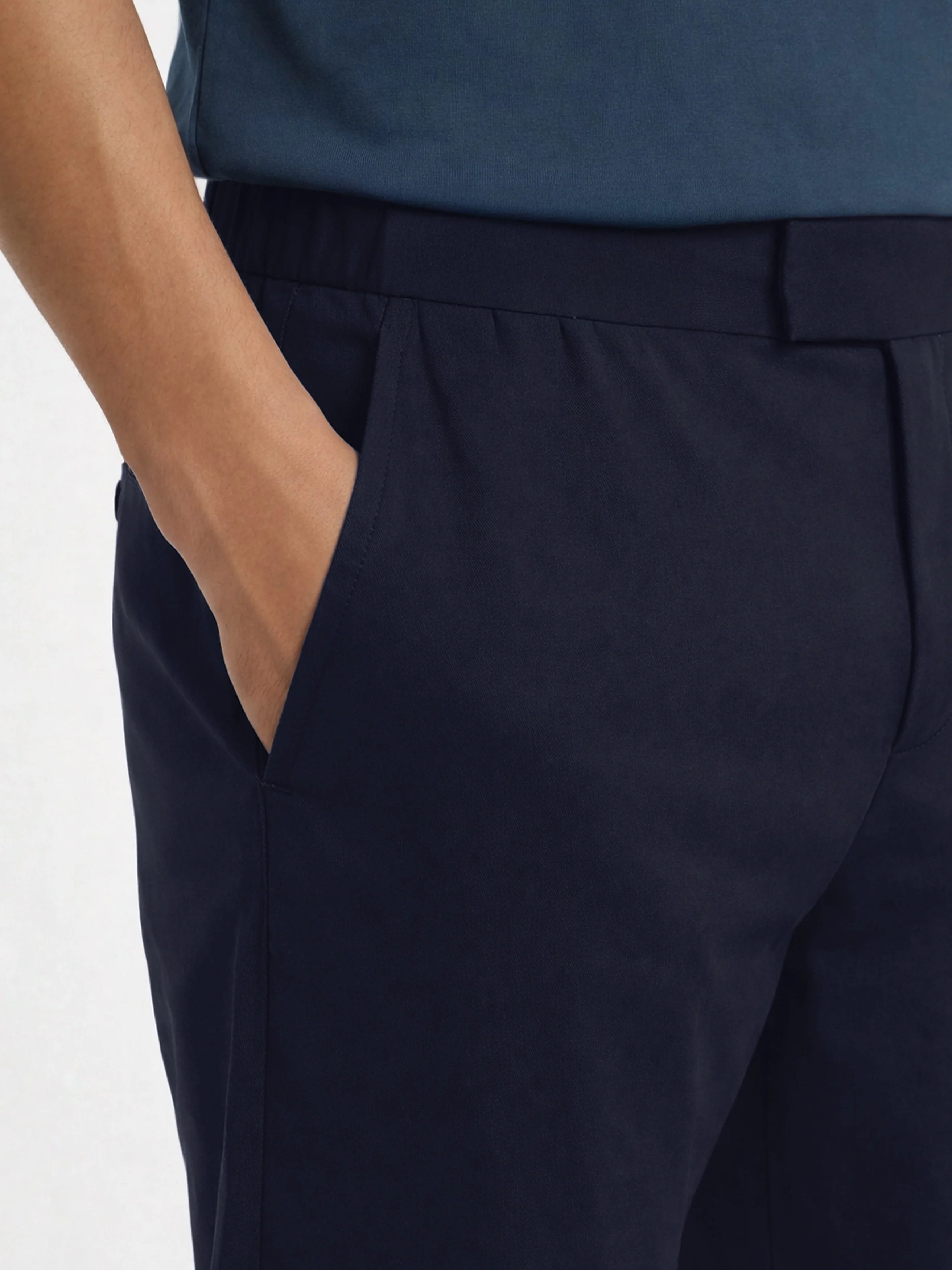 The 24 Trouser Regular || Navy | Stretch Cotton - Image 4