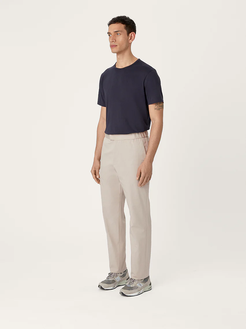 The 24 Trouser Relaxed Fit || Beige | Stretch Cotton - Image 3