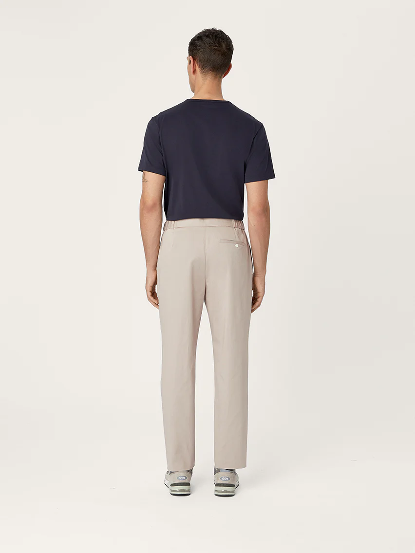 The 24 Trouser Relaxed Fit || Beige | Stretch Cotton - Image 4