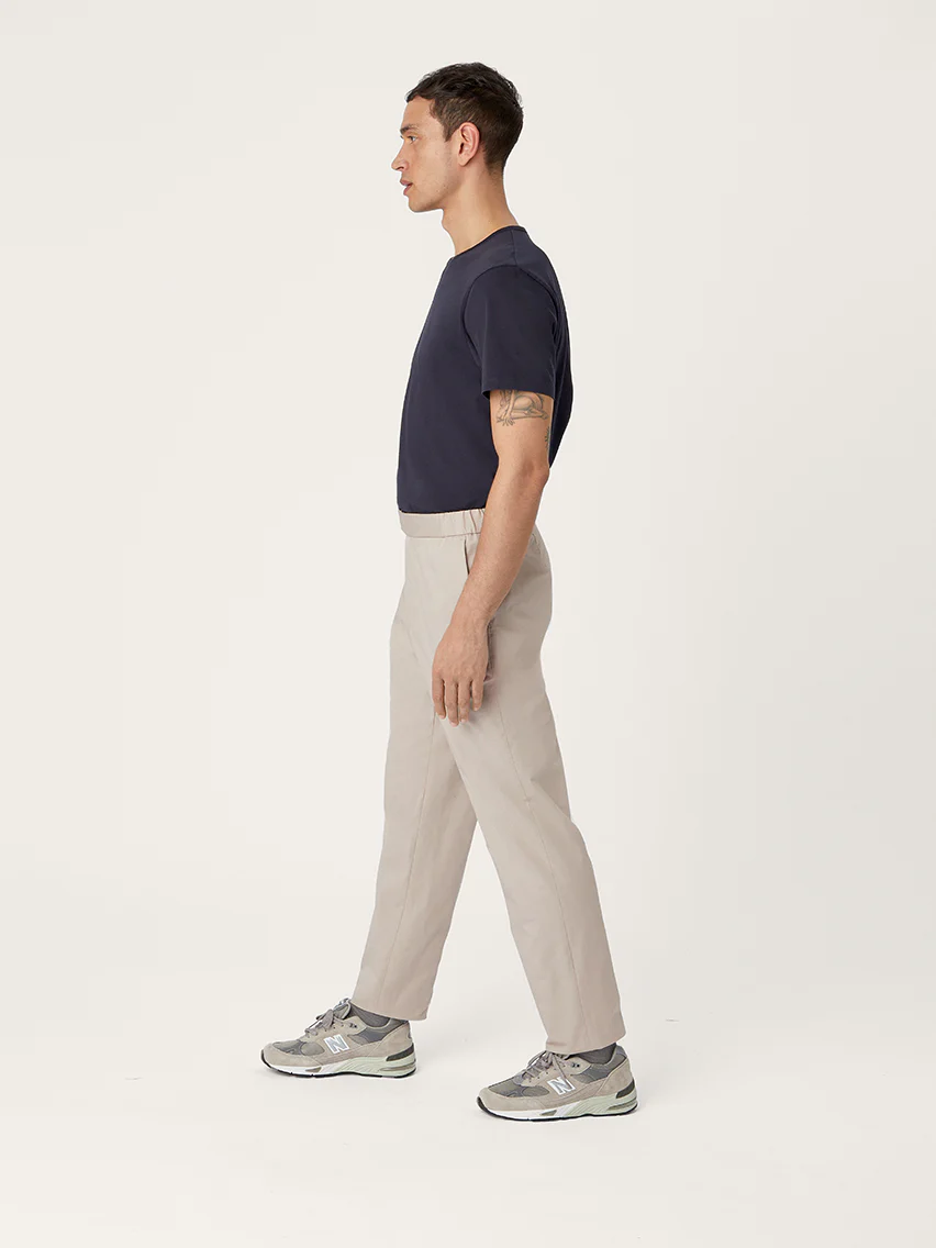 The 24 Trouser Relaxed Fit || Beige | Stretch Cotton - Image 5