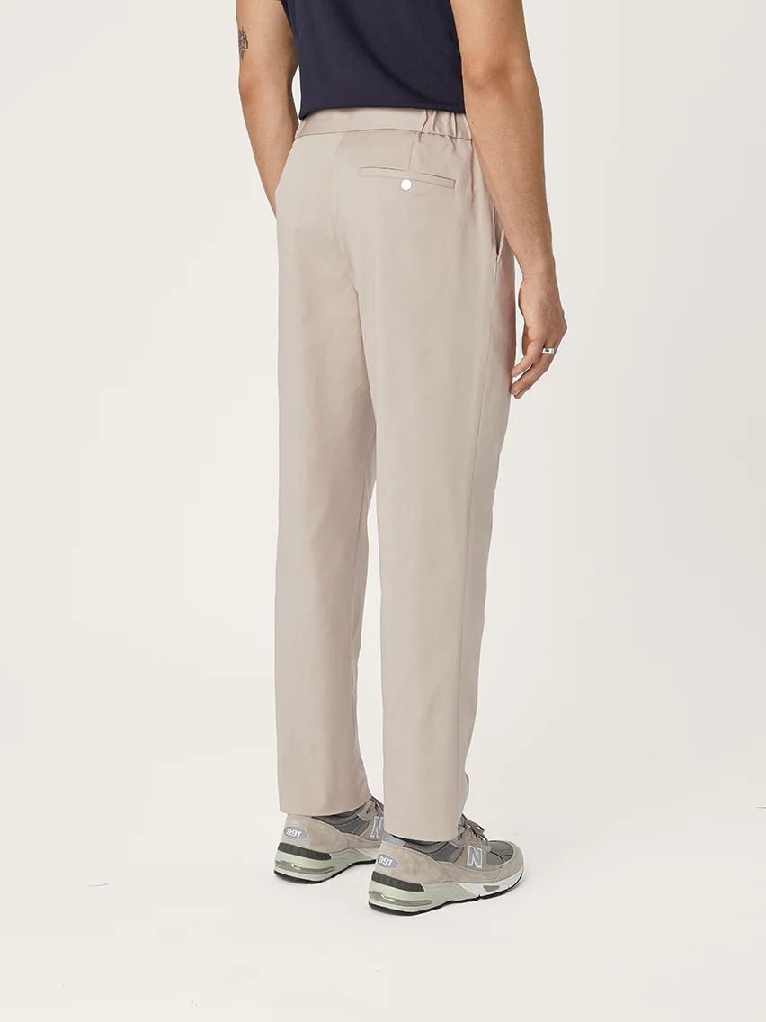 The 24 Trouser Relaxed Fit || Beige | Stretch Cotton - Image 6