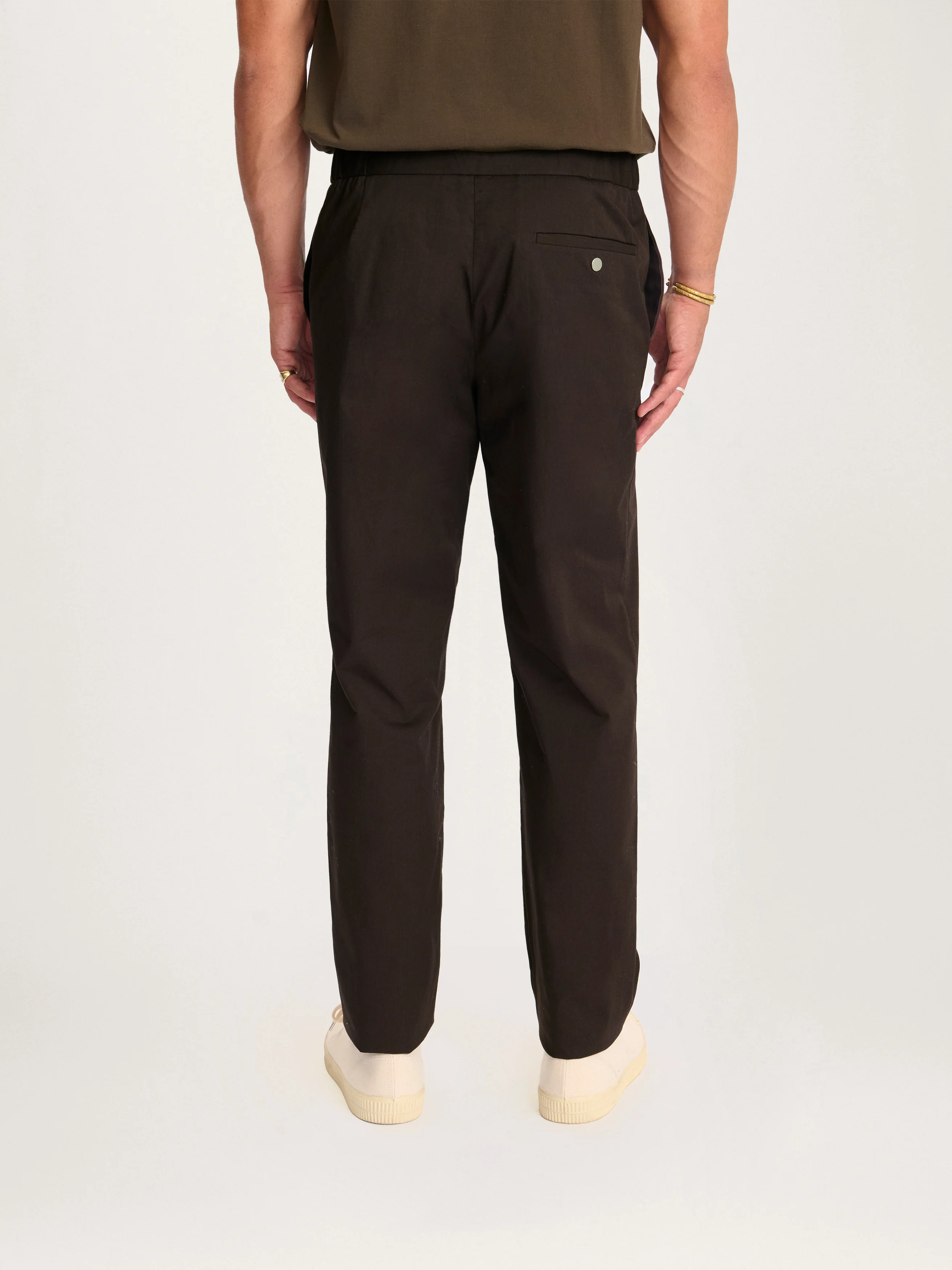 The 24 Trouser Relaxed Fit || Espresso | Stretch Cotton - Image 3