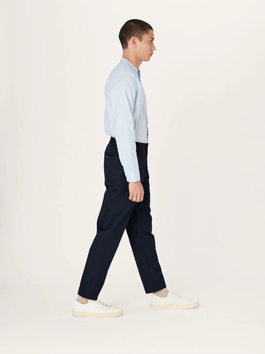 The 24 Trouser Relaxed Fit || Navy | Stretch Cotton - Image 3
