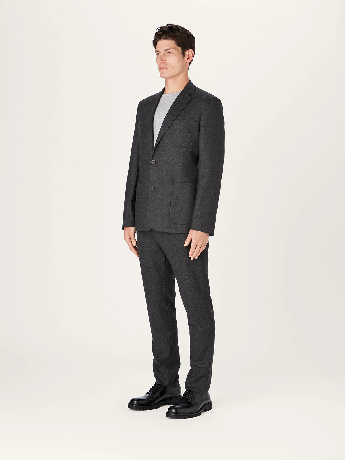 The 24 Trouser Wool || Charcoal | Wool Flannel - Image 3