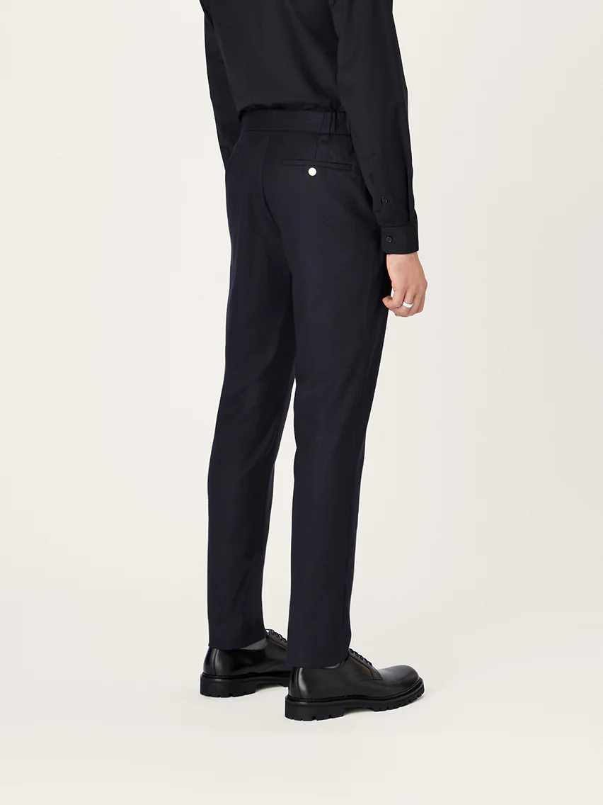 The 24 Trouser Wool || Navy | Wool Flannel - Image 4