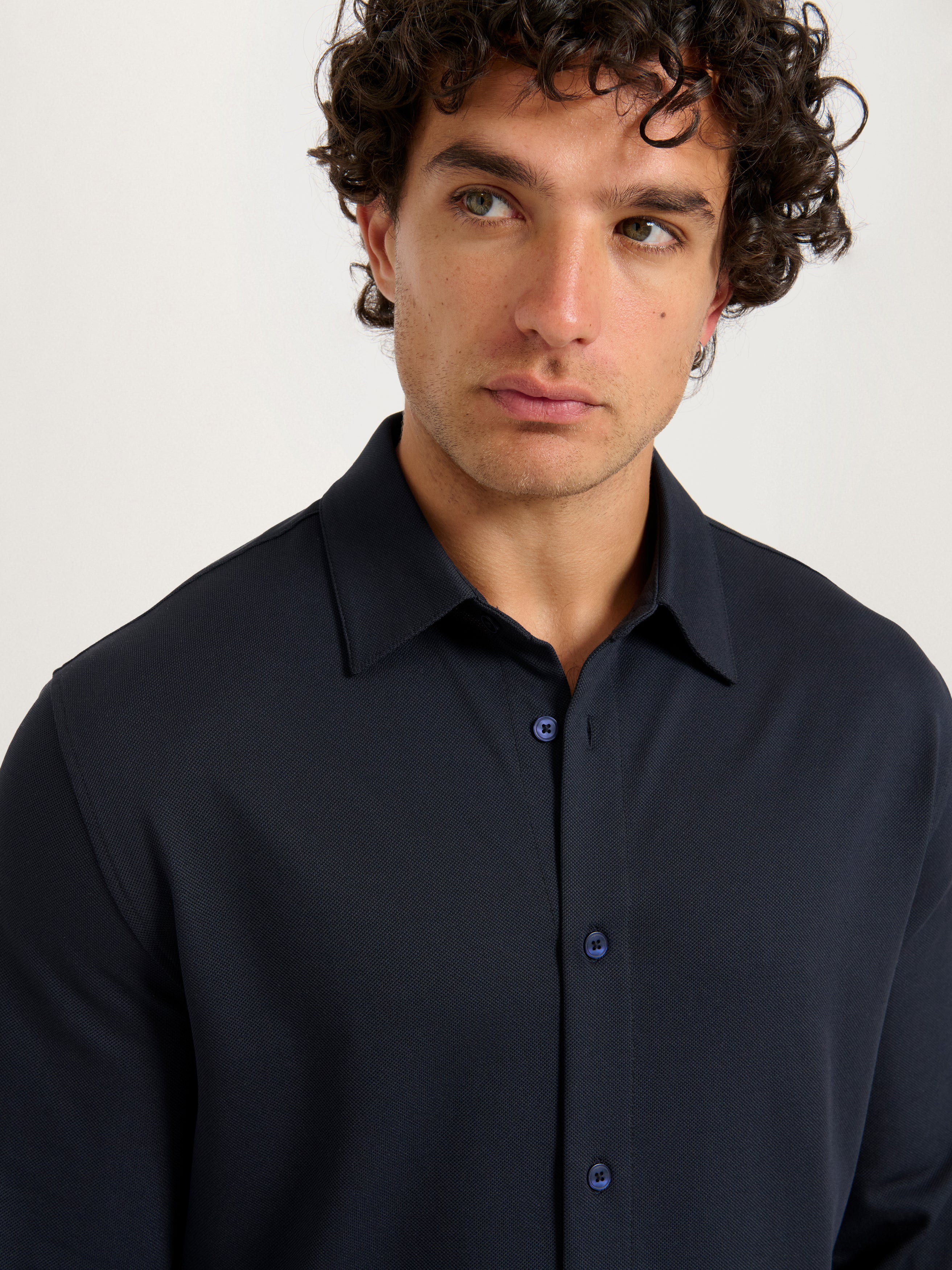 The 360° Mesh Shirt || Navy | Cotton Blend - Image 4
