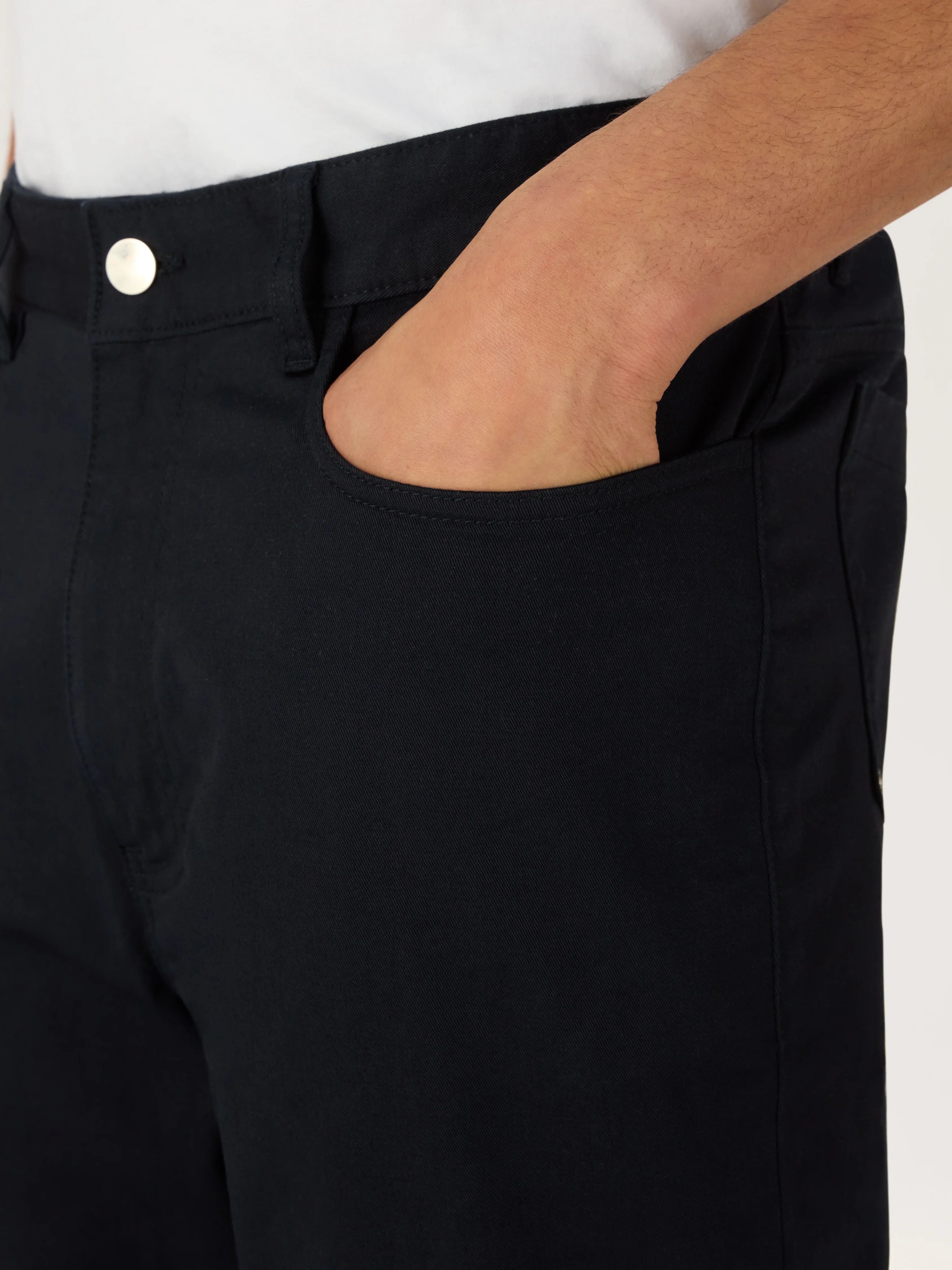 The Five Pocket Trouser || Navy | Stretch Cotton - Image 4