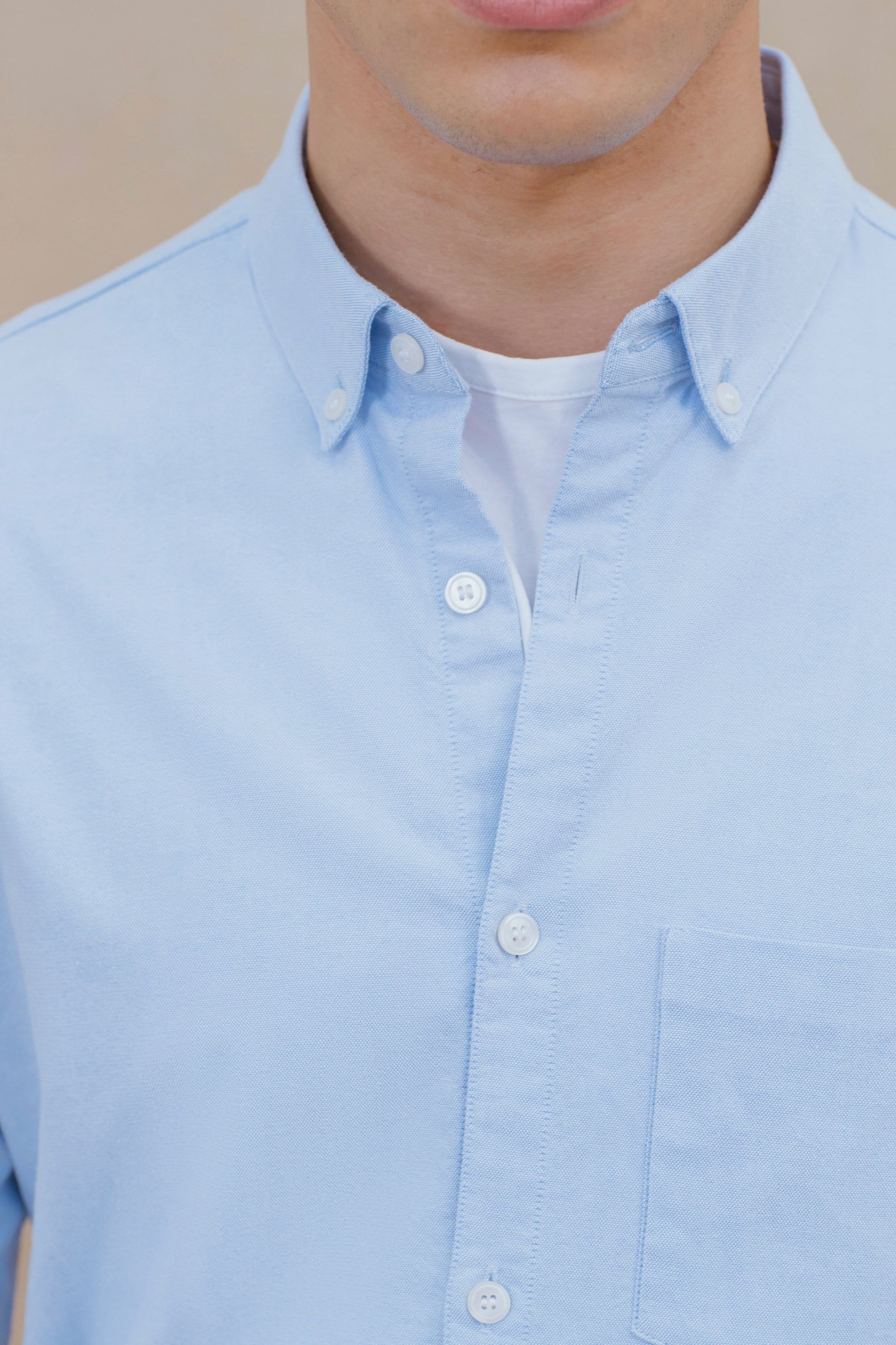The All Day Oxford Shirt || Light-Blue | Stretch Cotton - Image 6