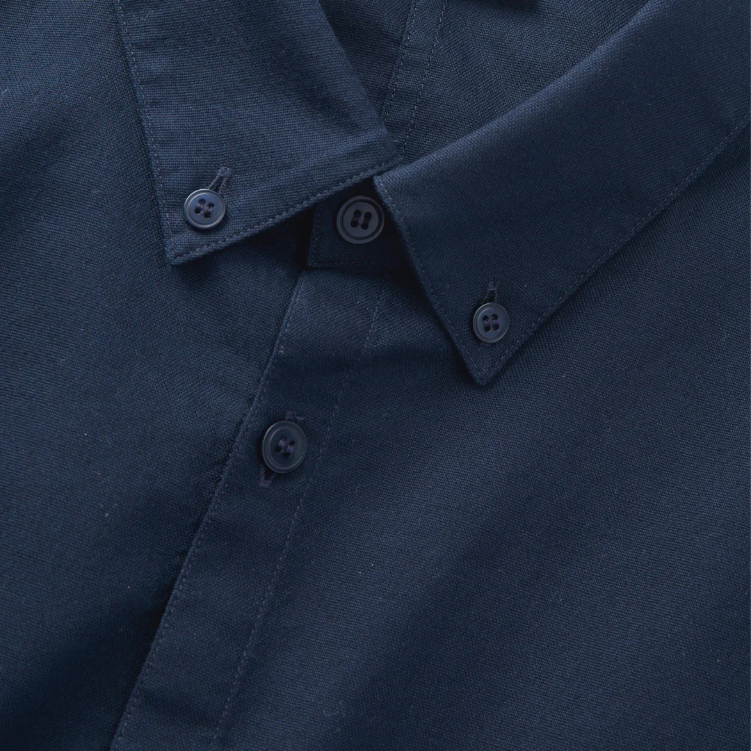 The All Day Oxford Shirt || Navy | Stretch Cotton - Image 5