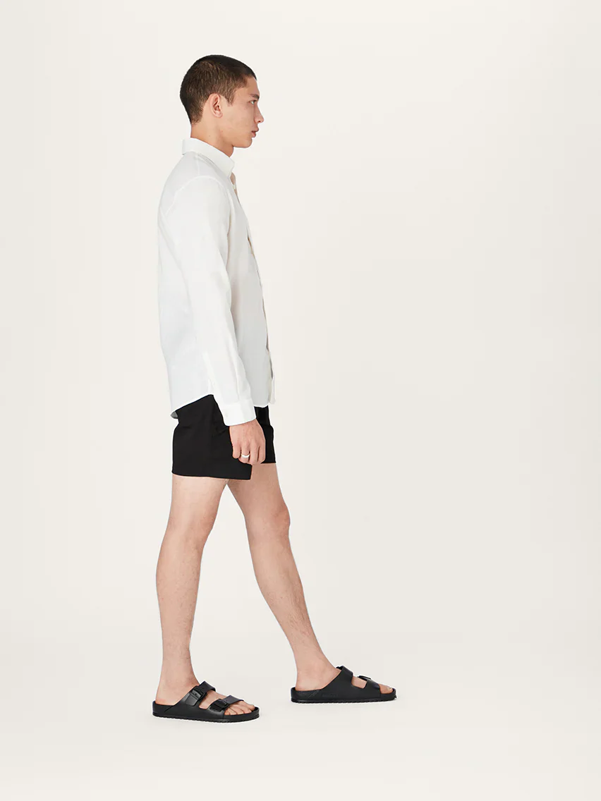 The All Day Shirt Linen Collared || White | Linen - Image 4