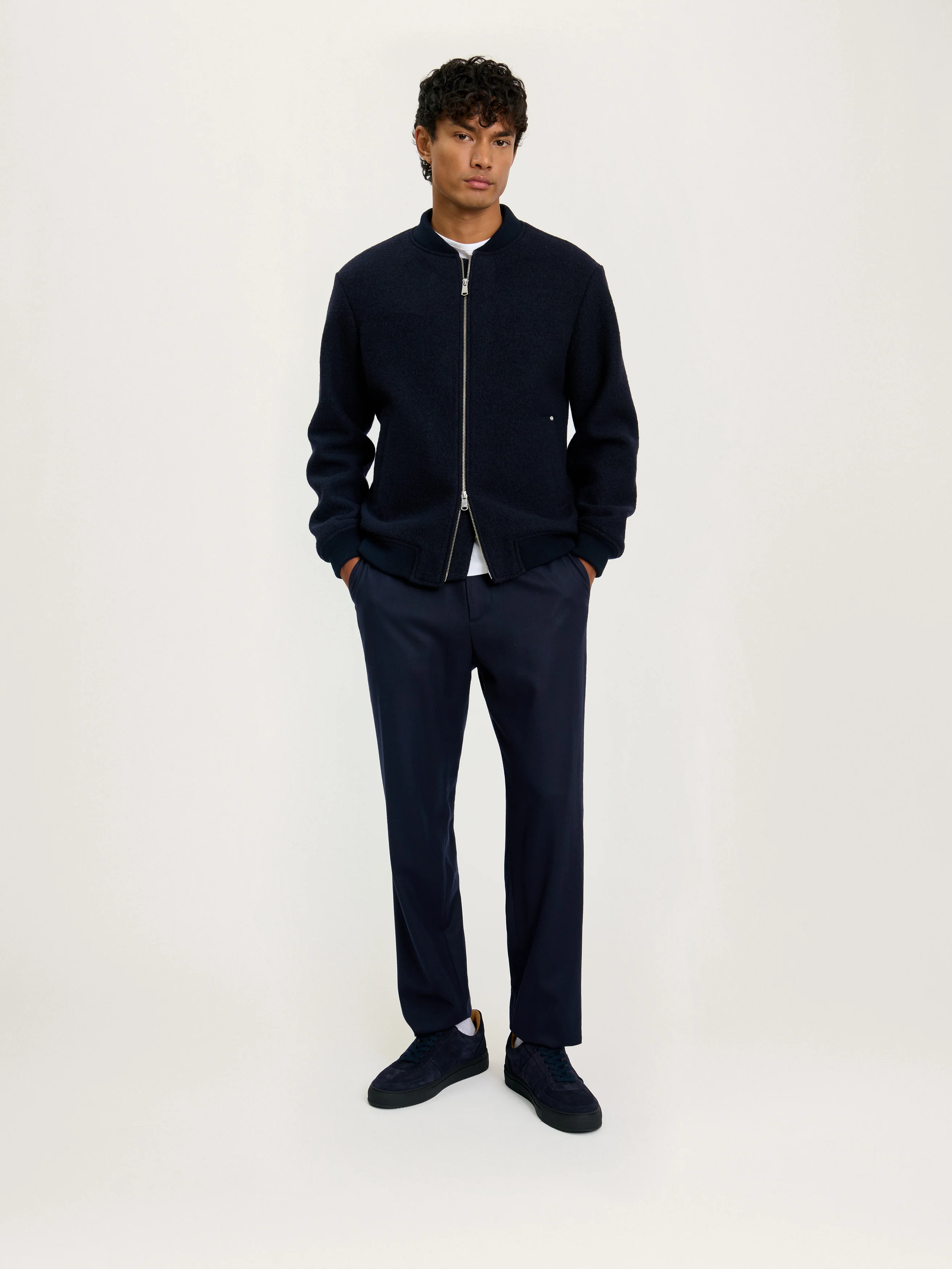 The Cloudwool Bomber Jacket || Navy - Image 4