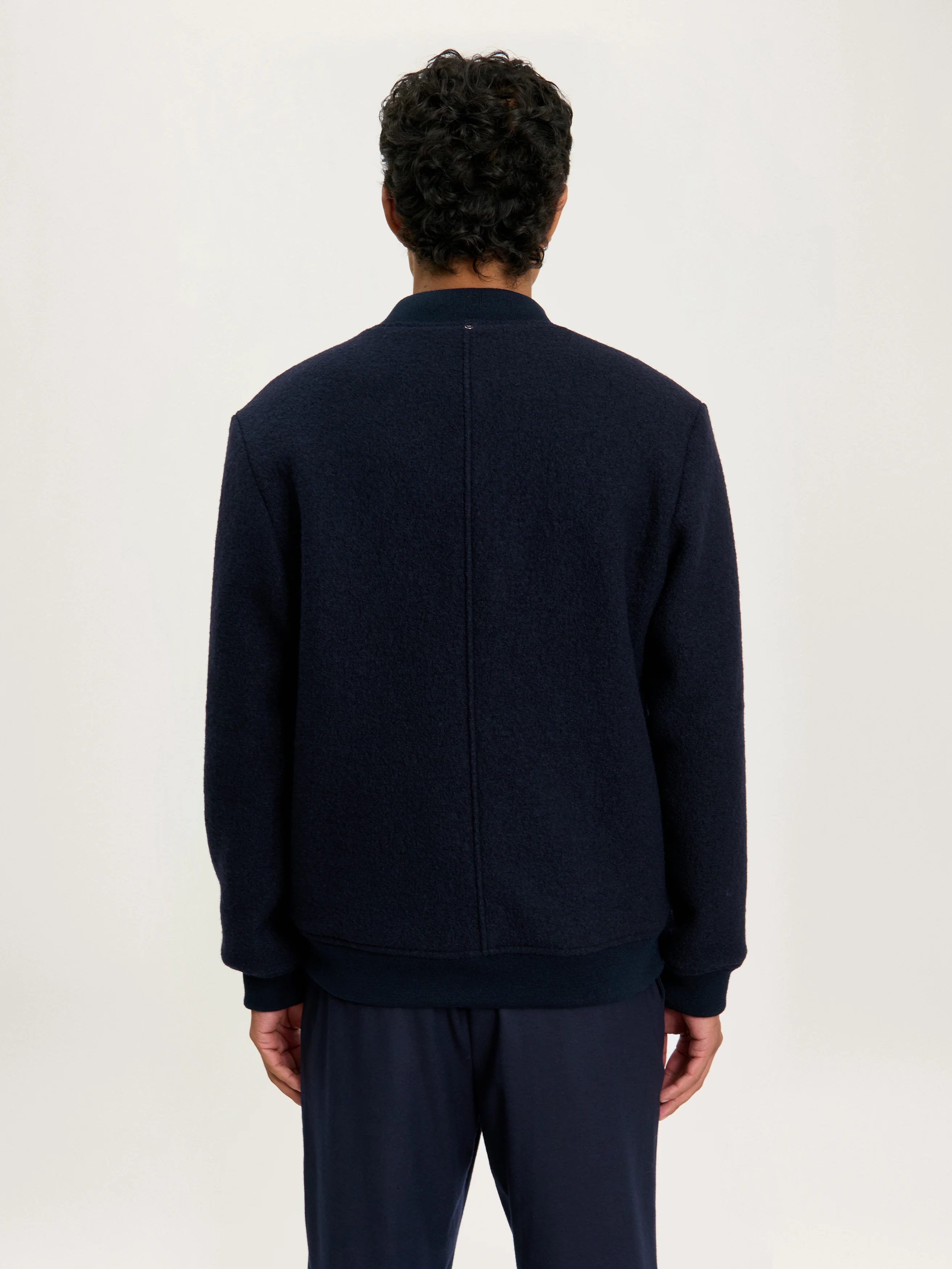 The Cloudwool Bomber Jacket || Navy - Image 5