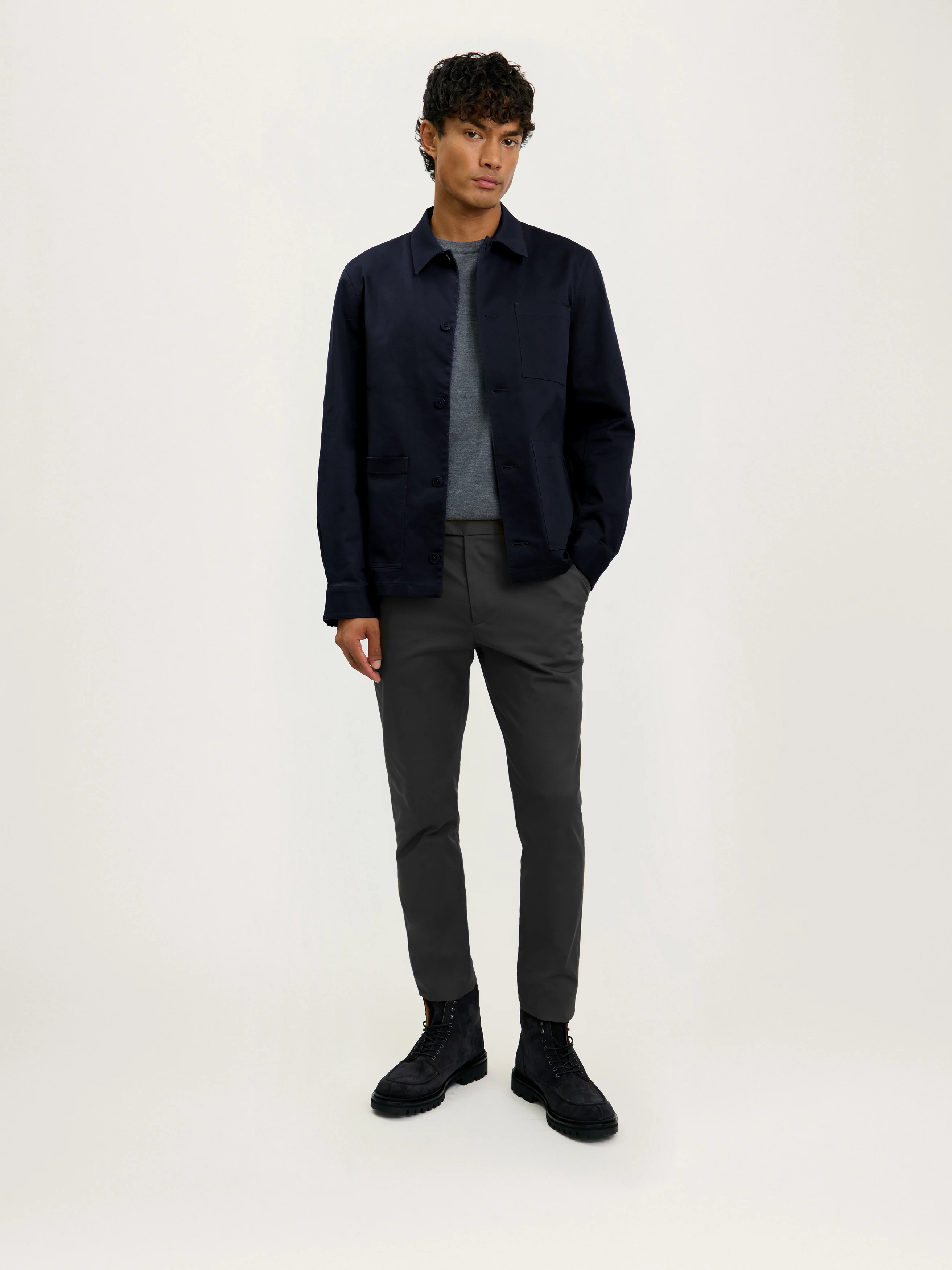 The Utility Jacket || Navy | Stretch Cotton - Image 5