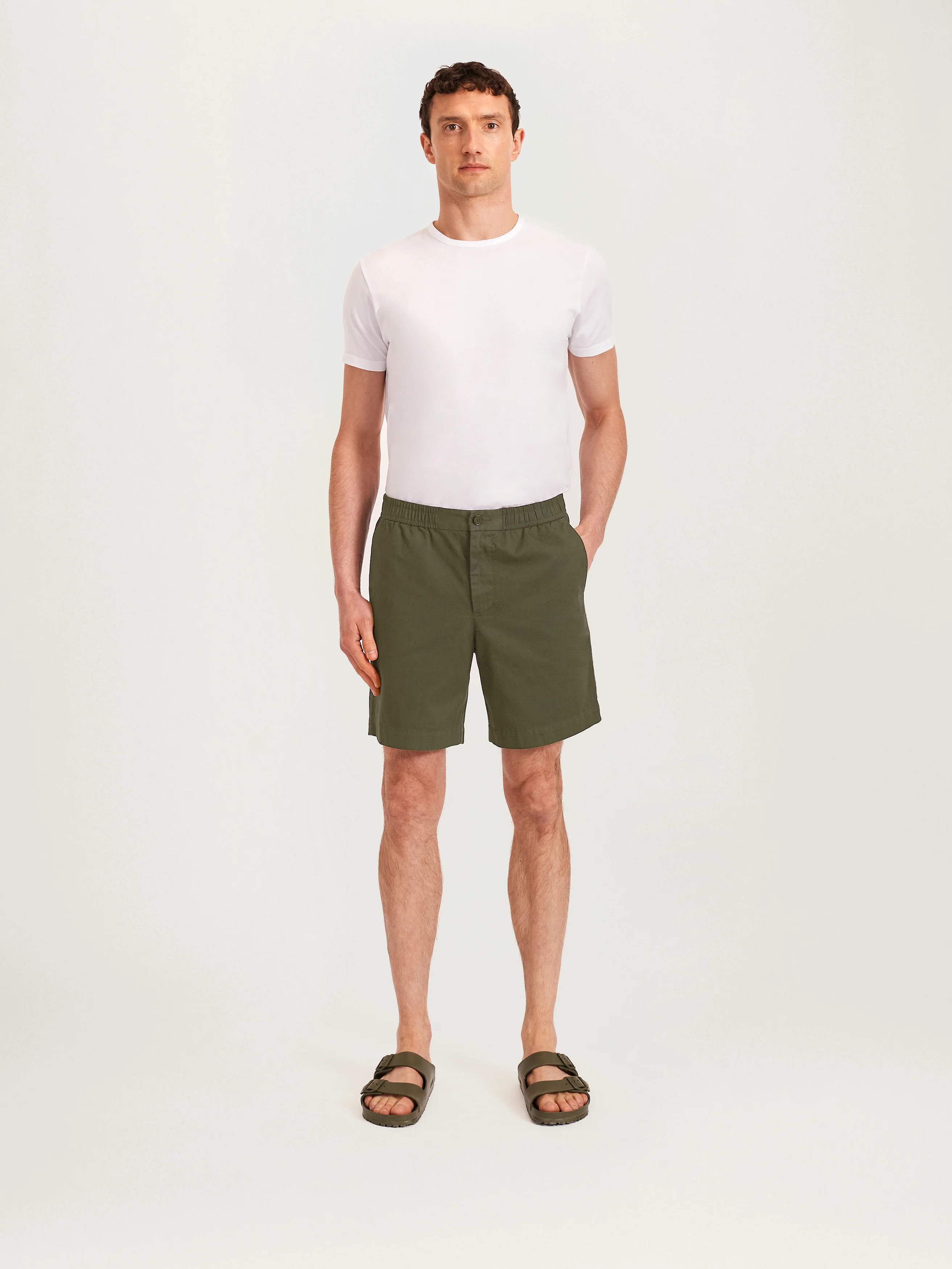 The Easy Shorts || Cypress Olive | Cotton - Image 2