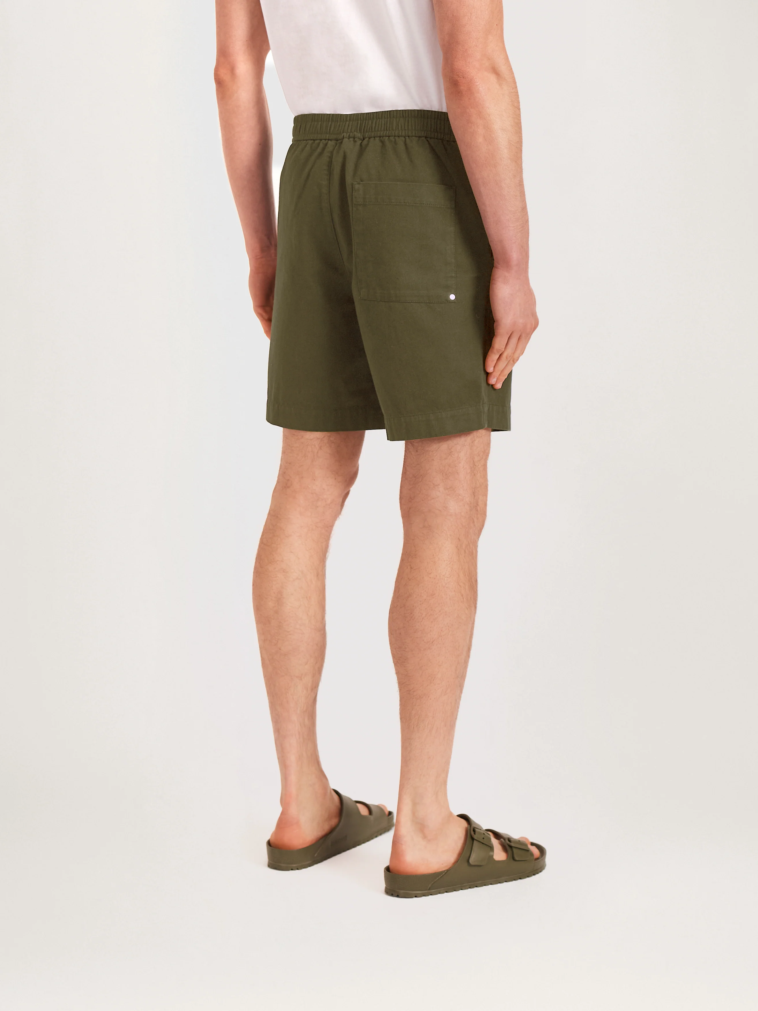 The Easy Shorts || Cypress Olive | Cotton - Image 3