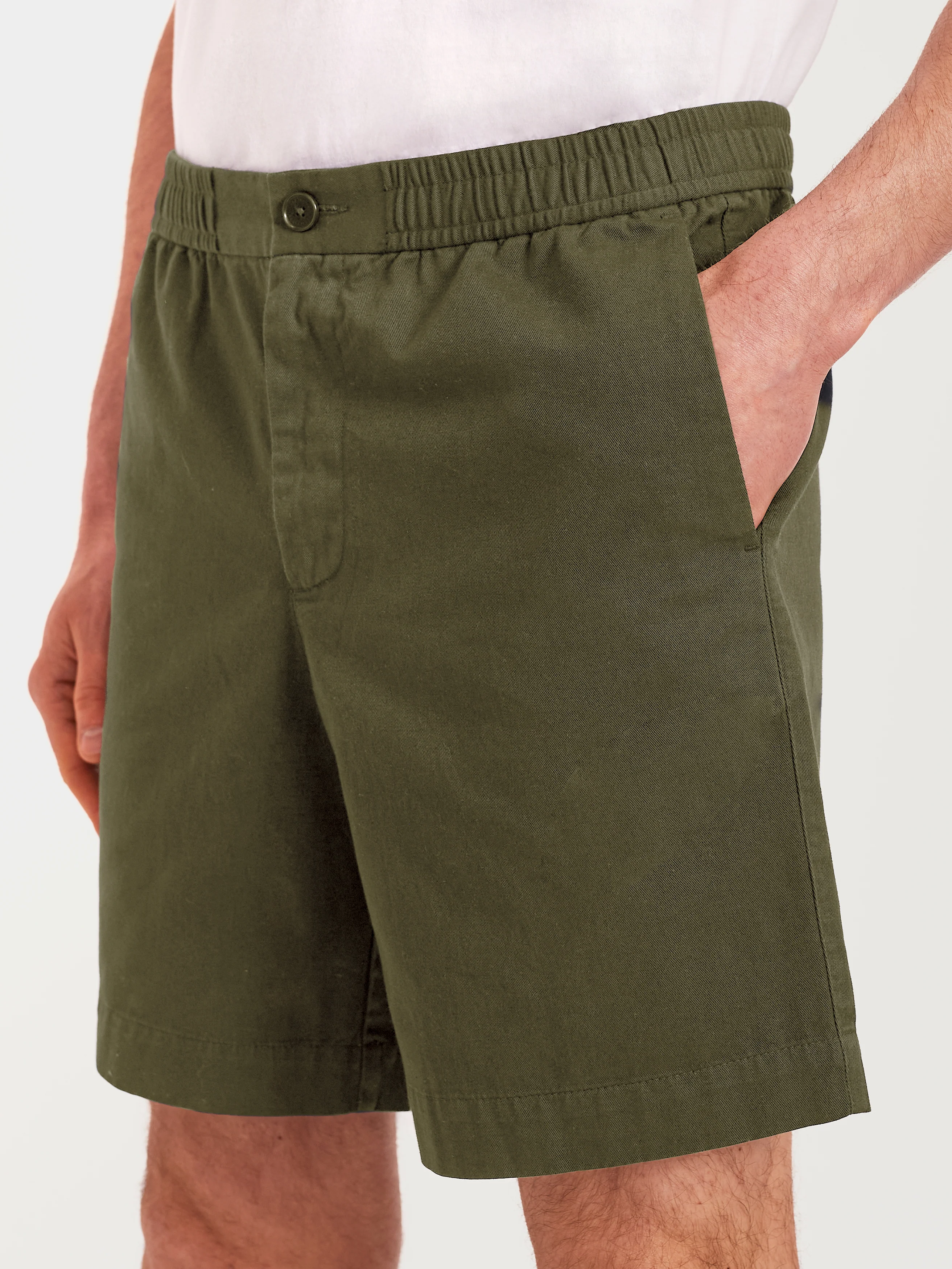 The Easy Shorts || Cypress Olive | Cotton - Image 4