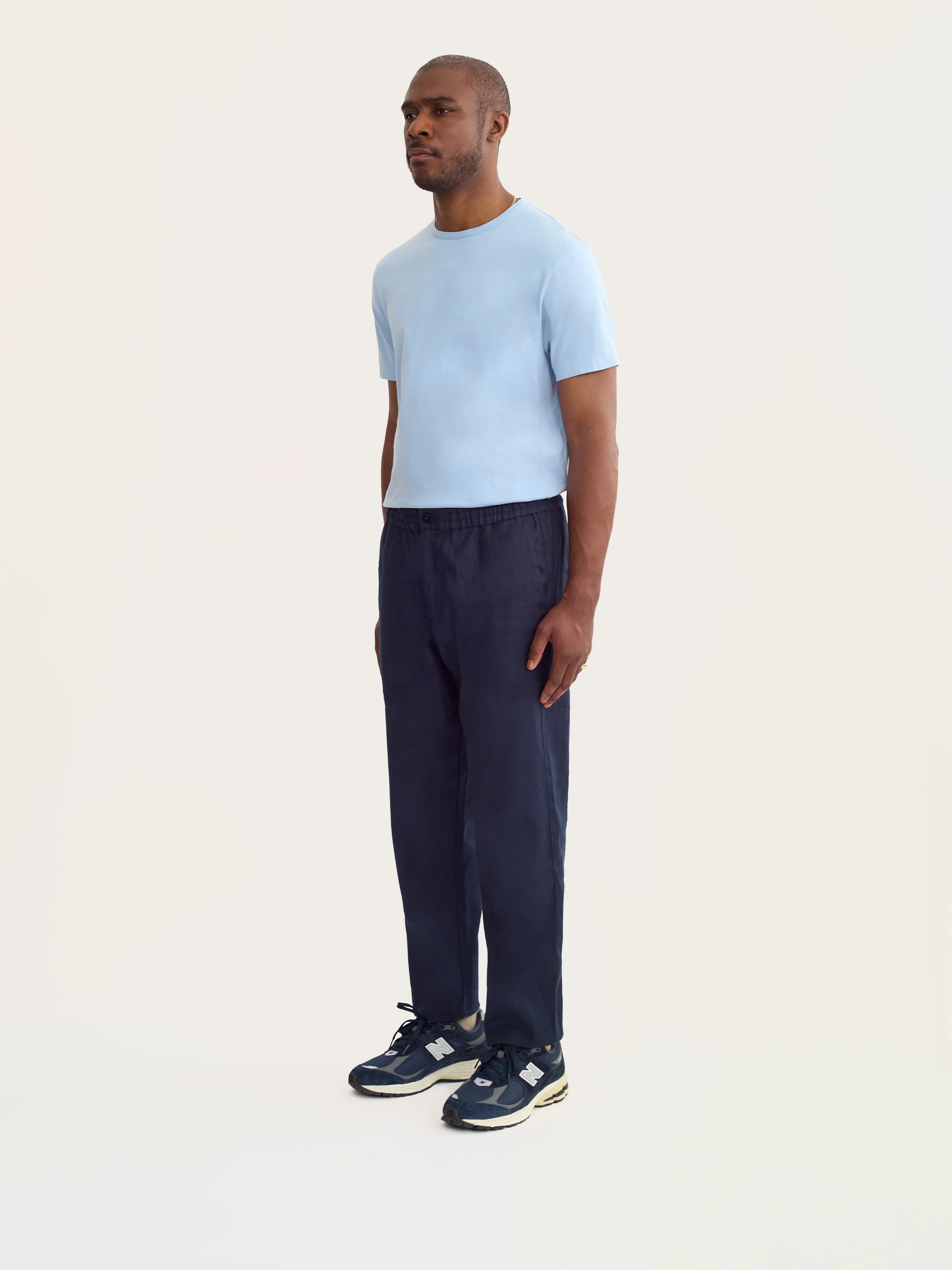 The Easy Trouser Linen || Navy | Linen - Image 3