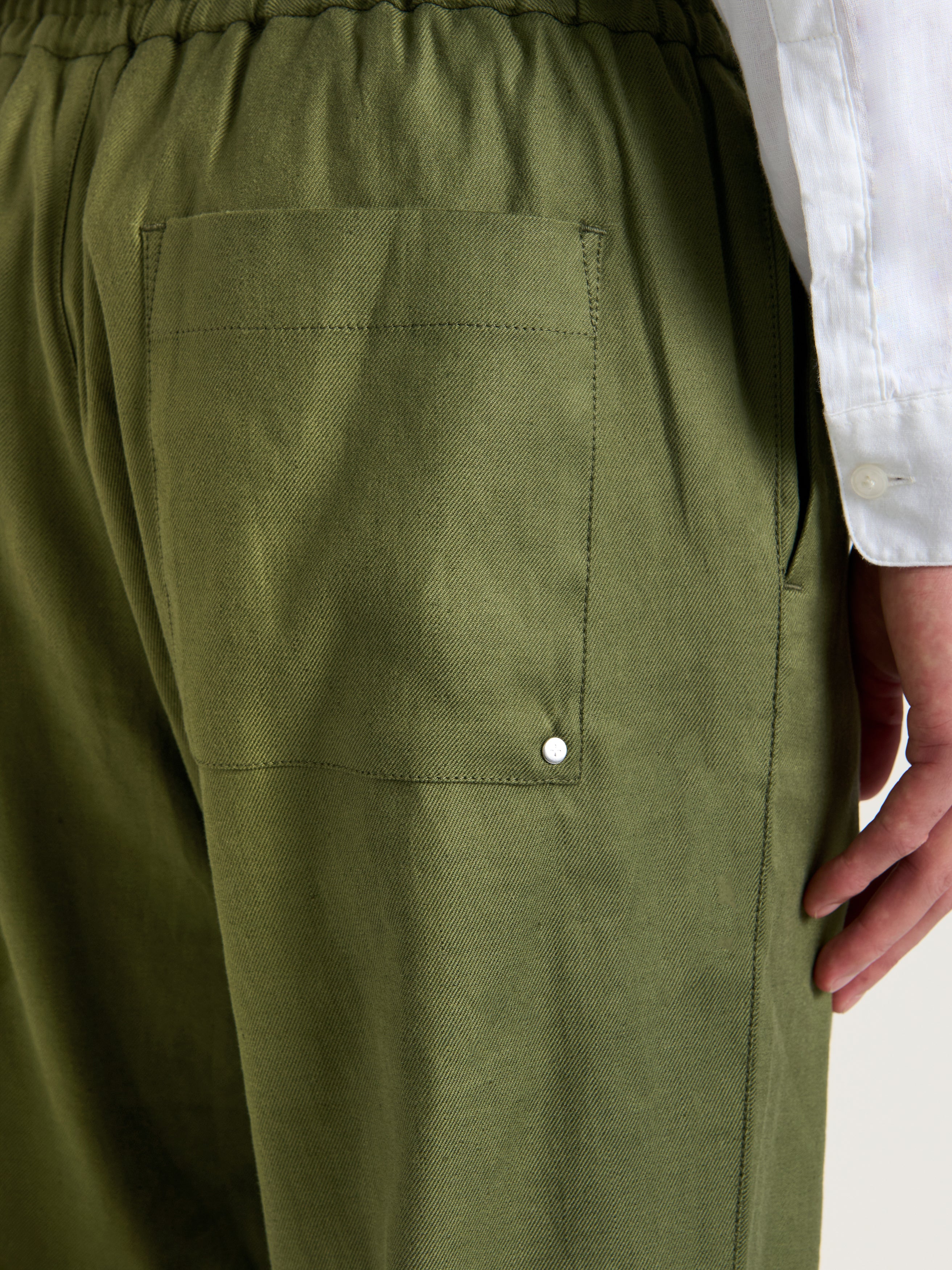 The Easy Trouser Linen || Olive | Linen - Image 3