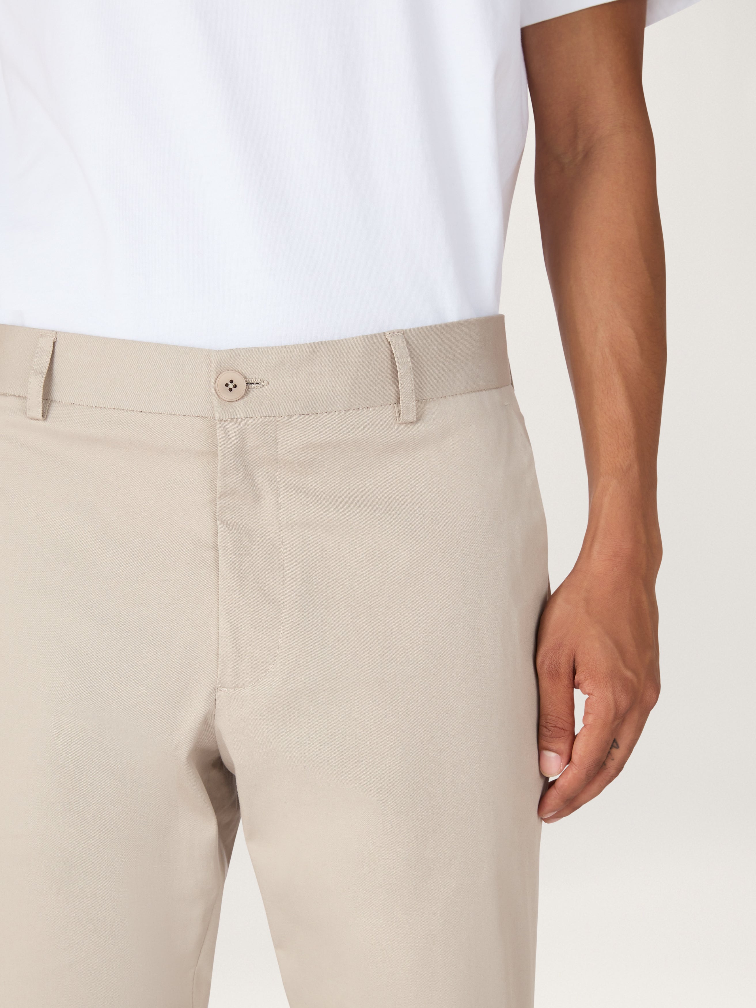The Essential Chino || Beige | Stretch Cotton - Image 4