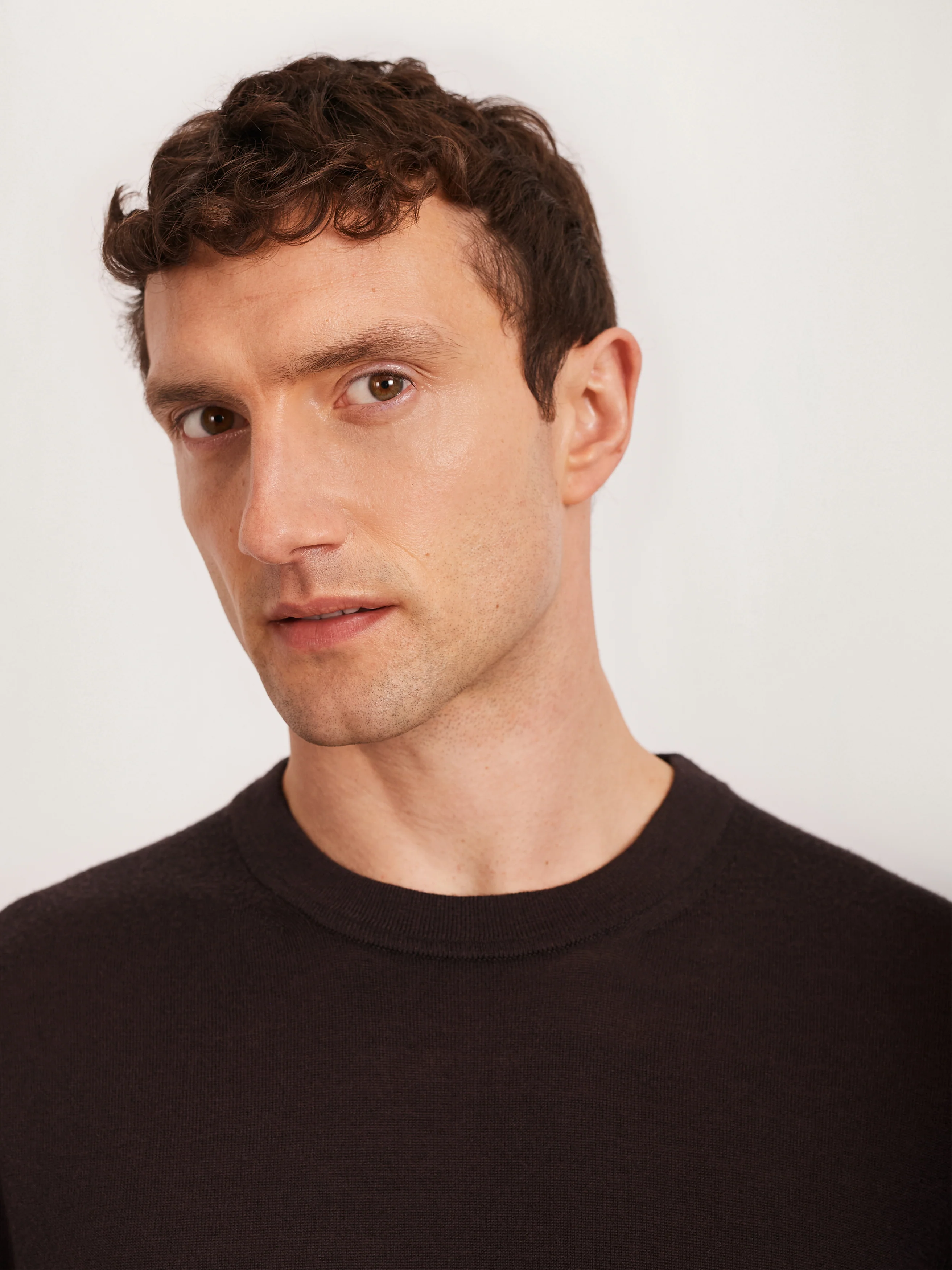 The Essential Merino Knit Tee || Espresso | Merino Wool - Image 3