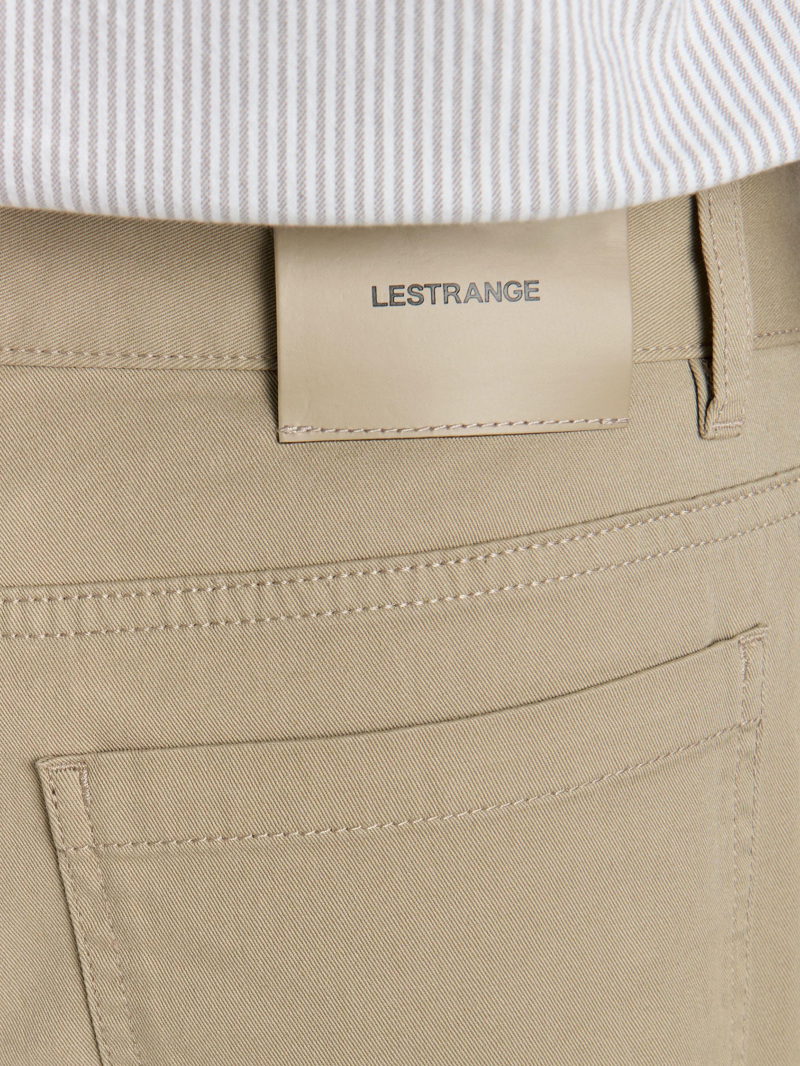 The Five Pocket Trouser || Dark Beige | Stretch Cotton - Image 4