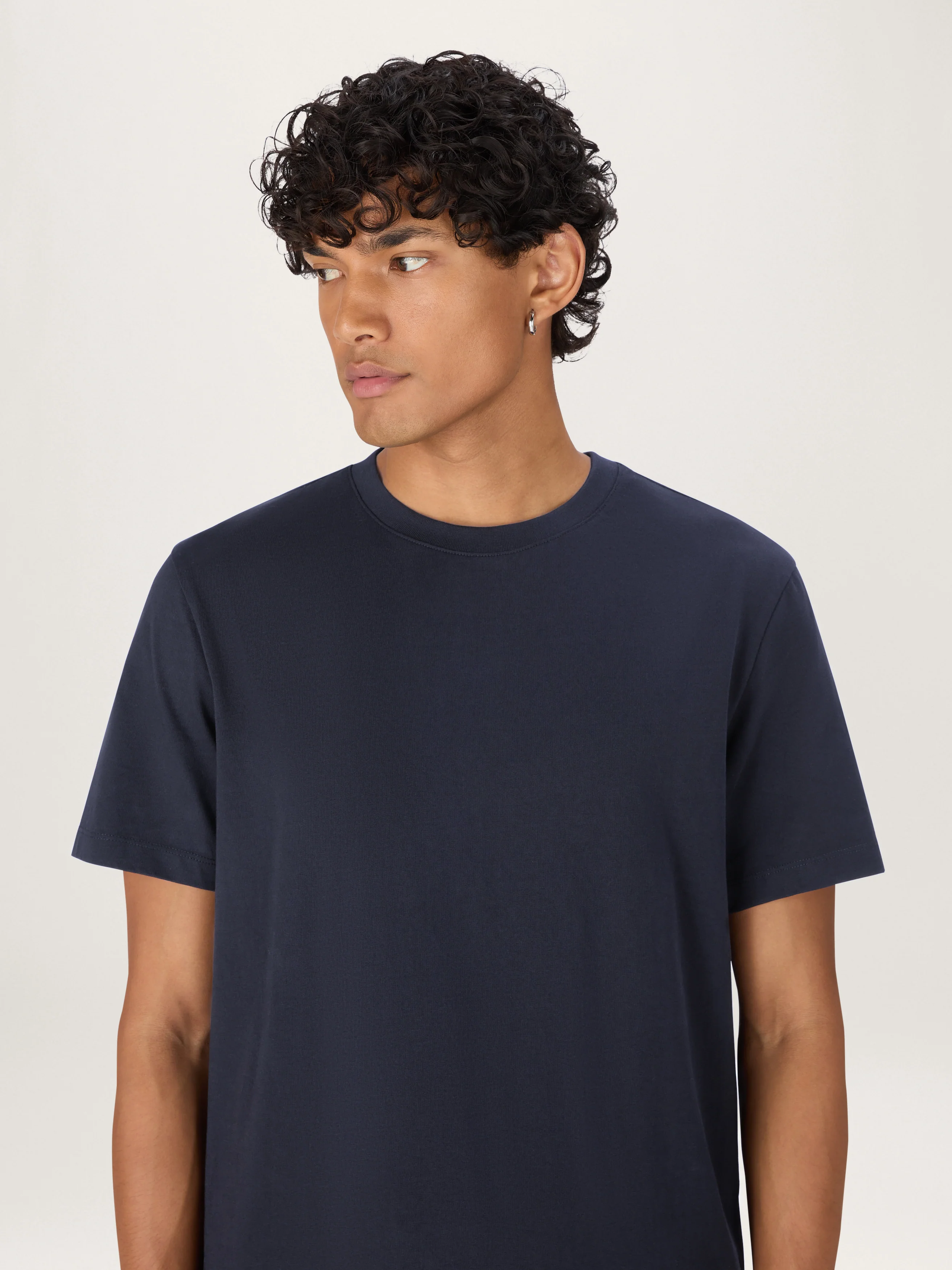 The Heavyweight Tee || Navy | Organic Cotton - Image 3