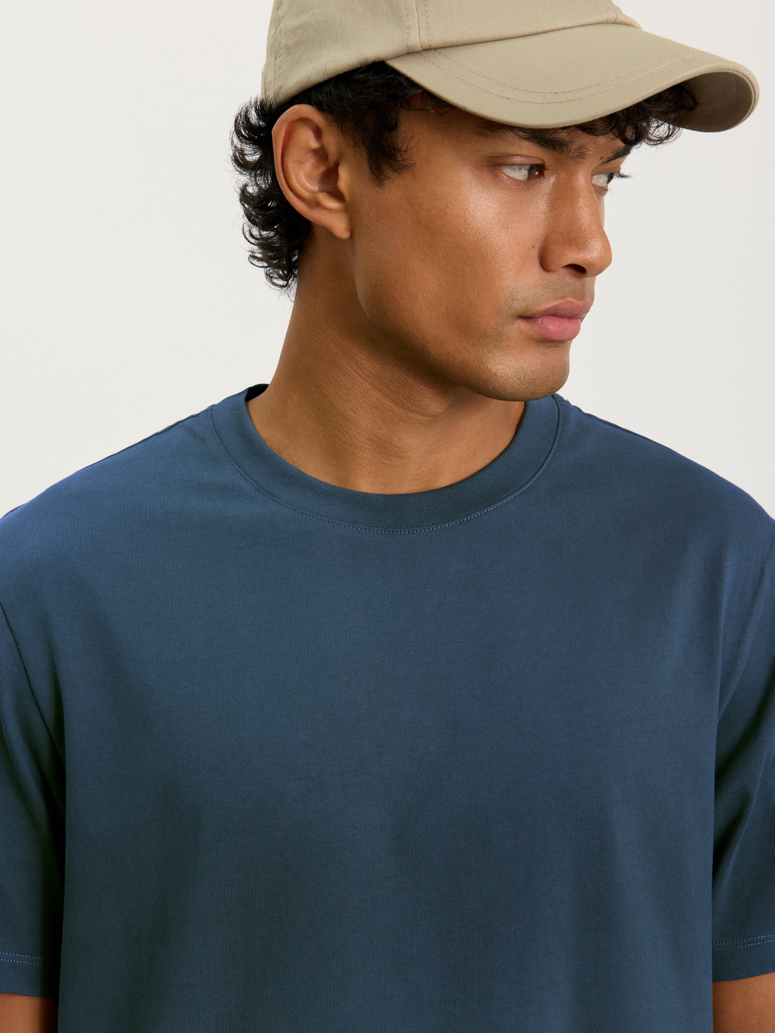 The Heavyweight Tee || Petrol Blue | Organic Cotton - Image 3