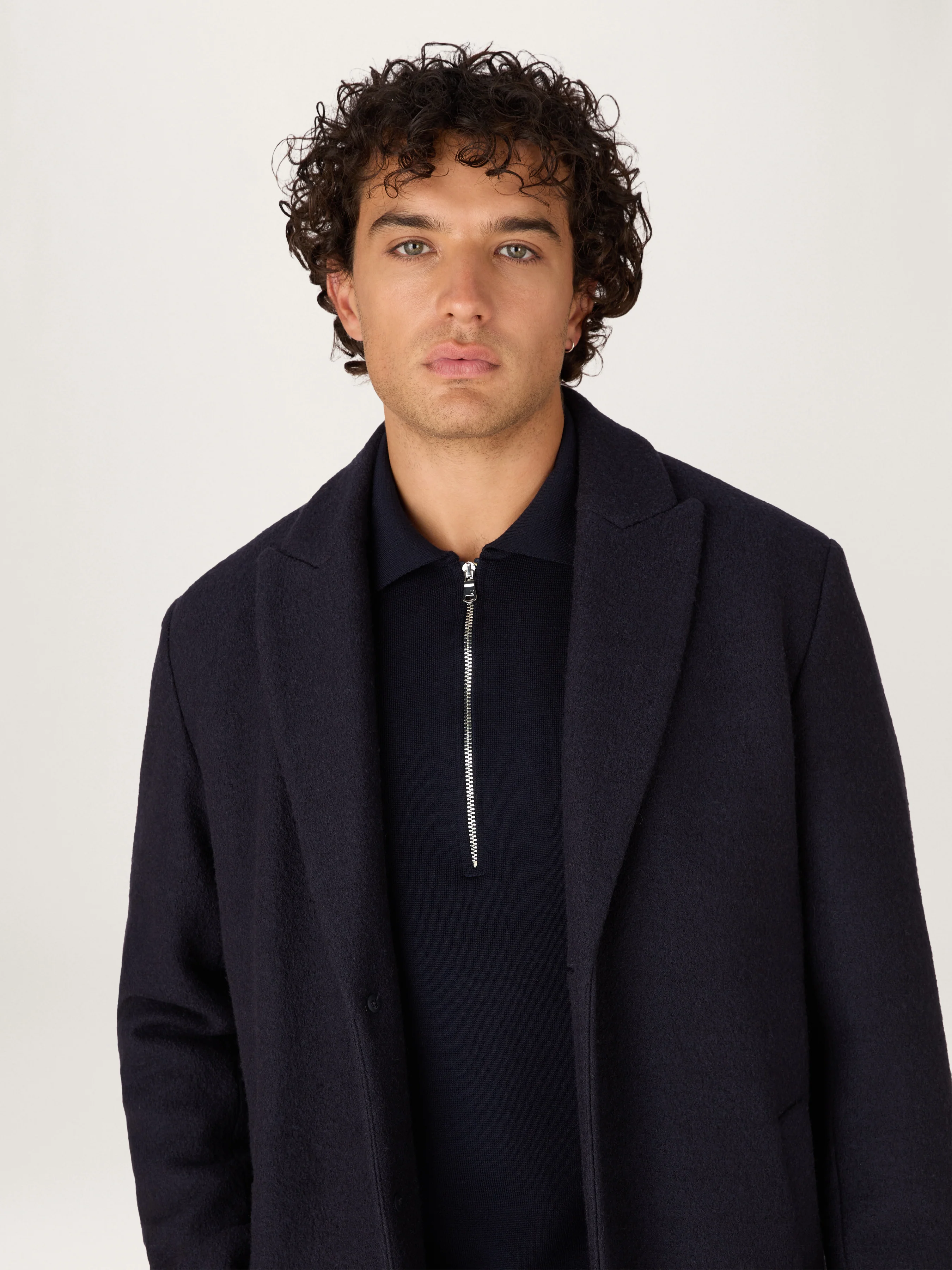 The Jersey Wool Coat || Navy | LESTRANGE - Image 6