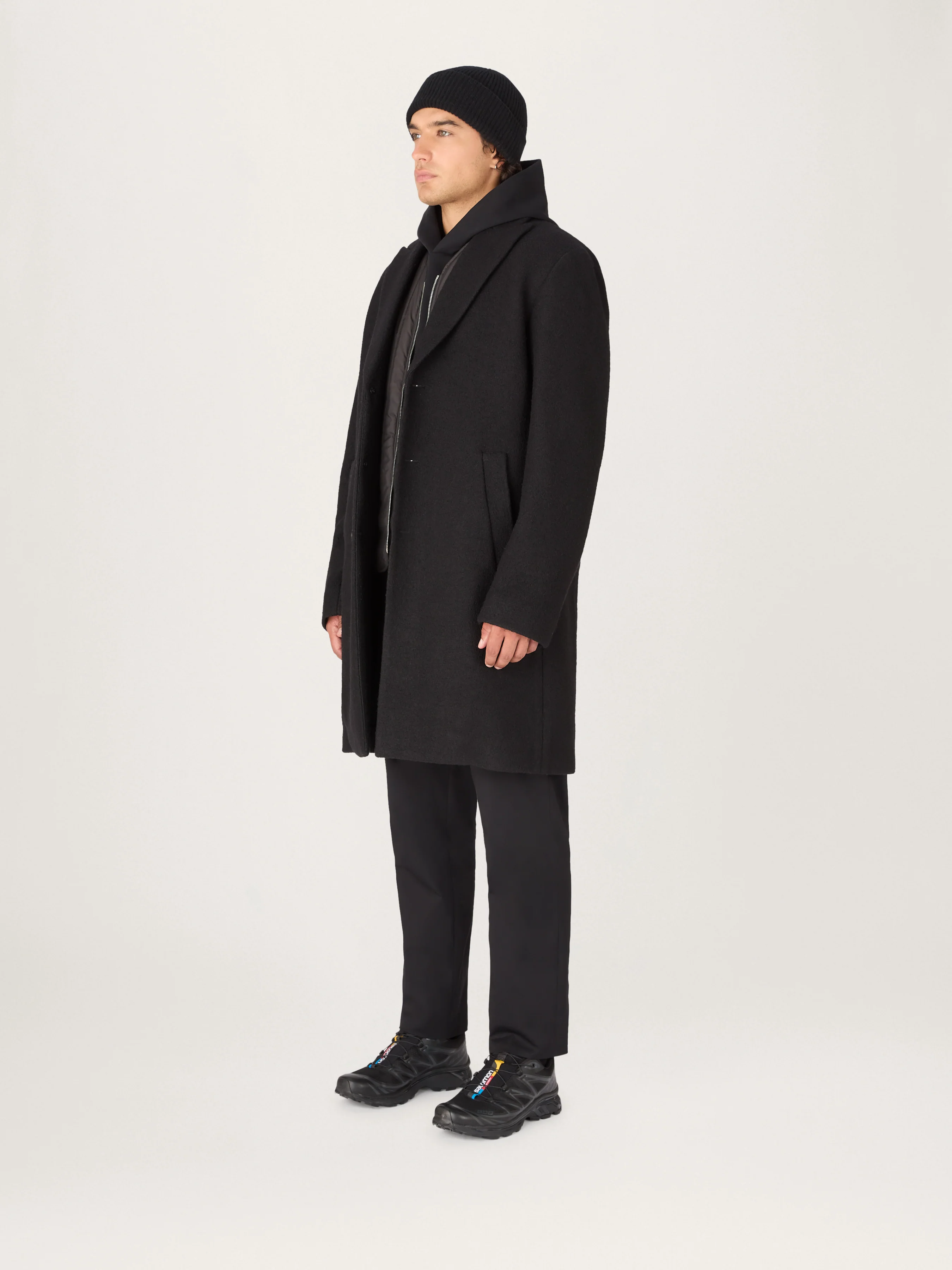 The Jersey Wool Coat || Black | LESTRANGE - Image 3