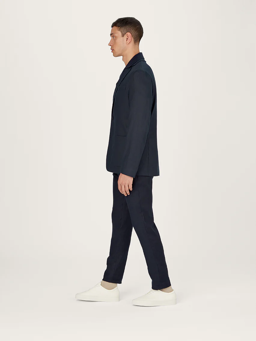 The Linen 24 Blazer || Navy | Linen - Image 4