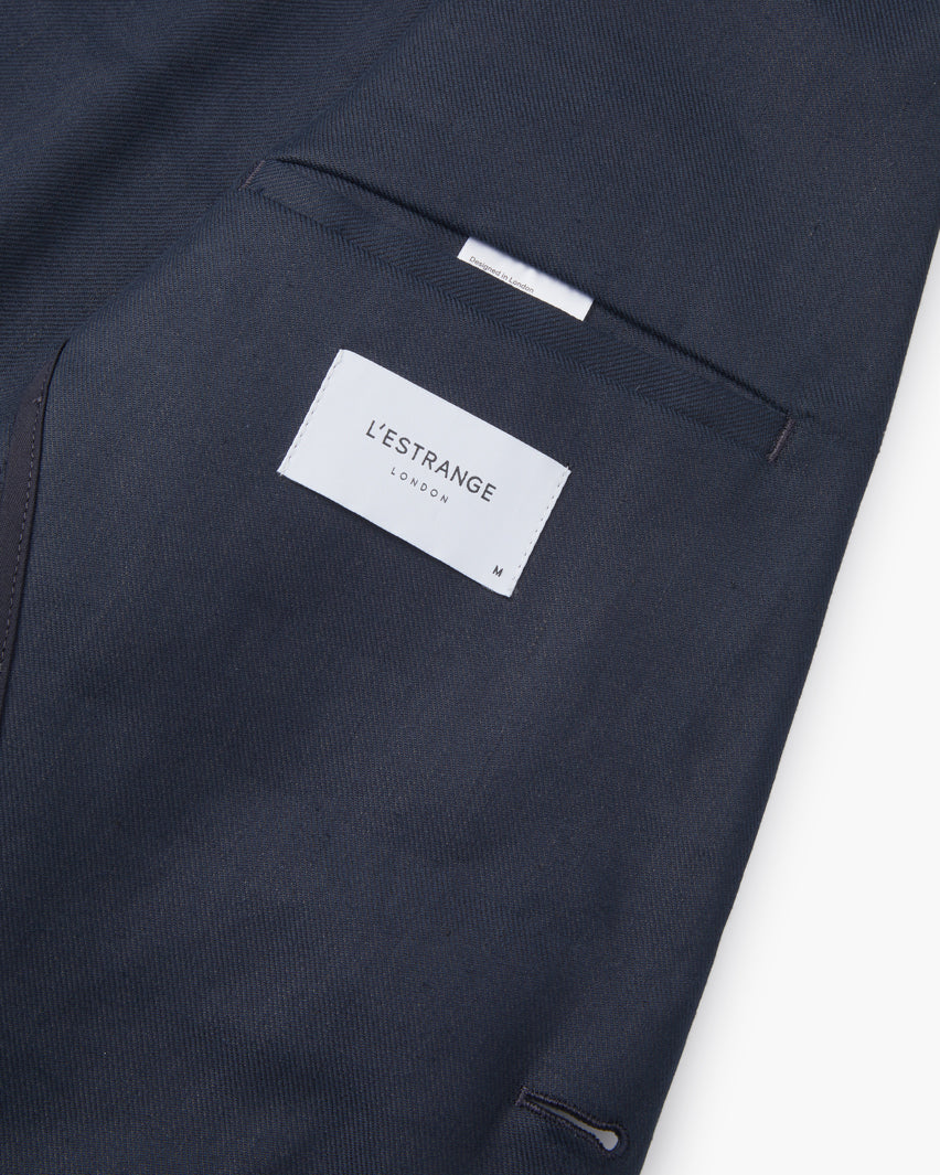 The Linen 24 Blazer || Navy | Linen - Image 7