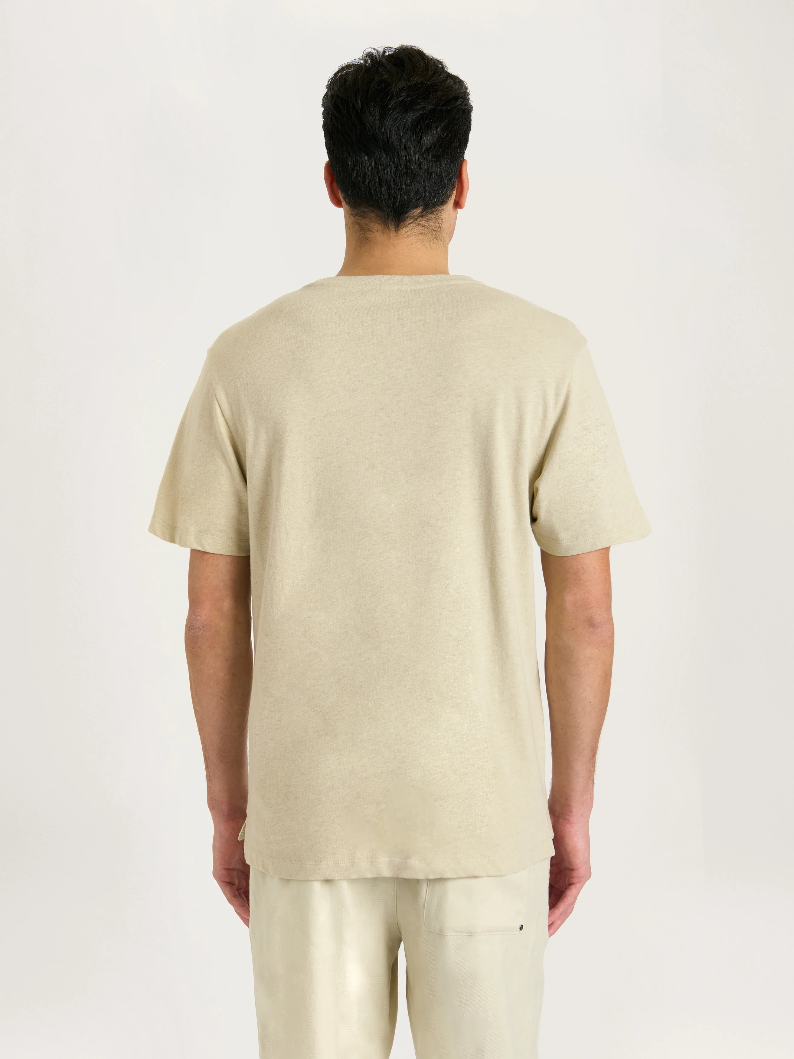 The Linen Tee || Parchment | Linen - Image 4